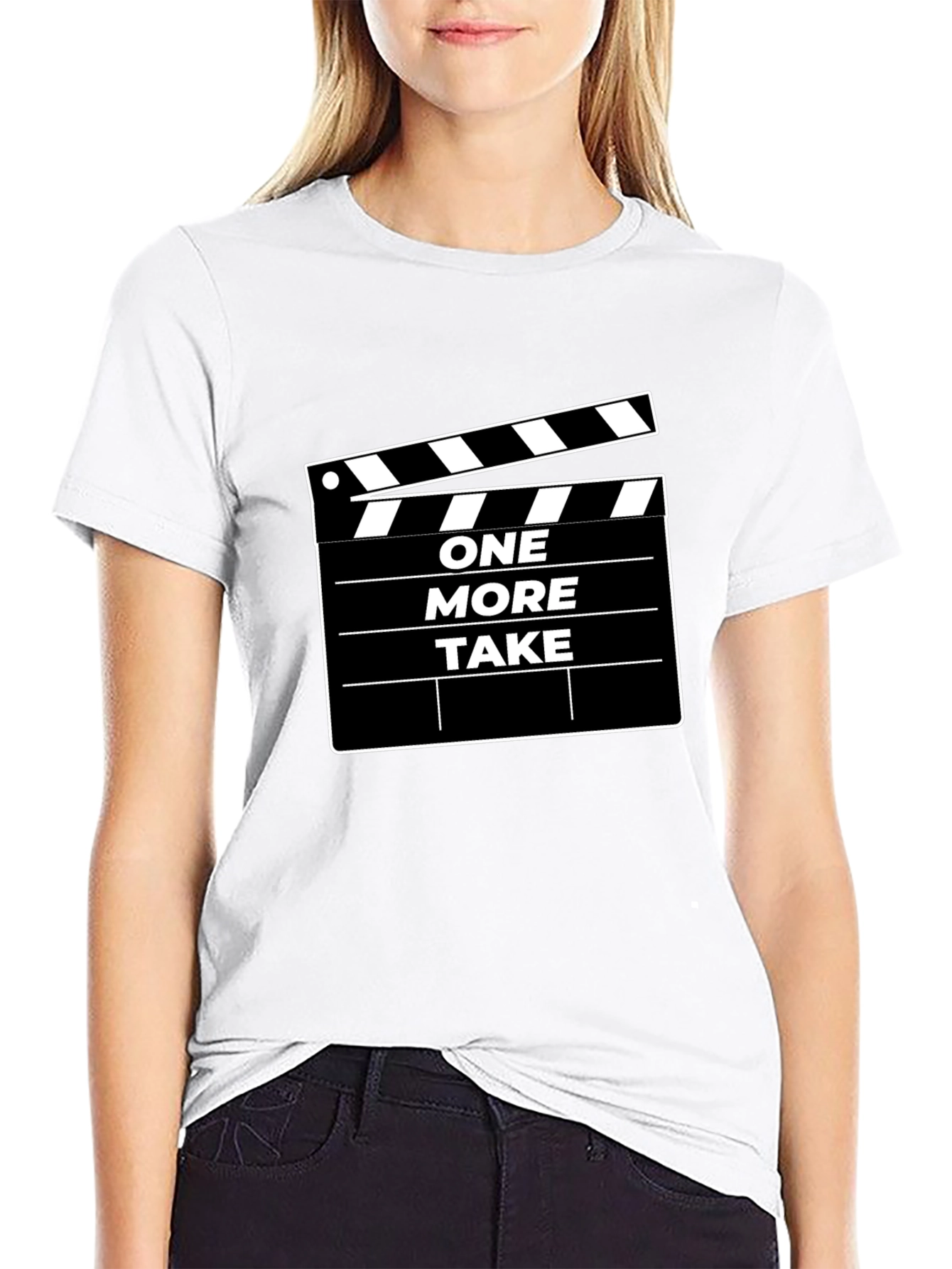One More Take Black Graphic Tee