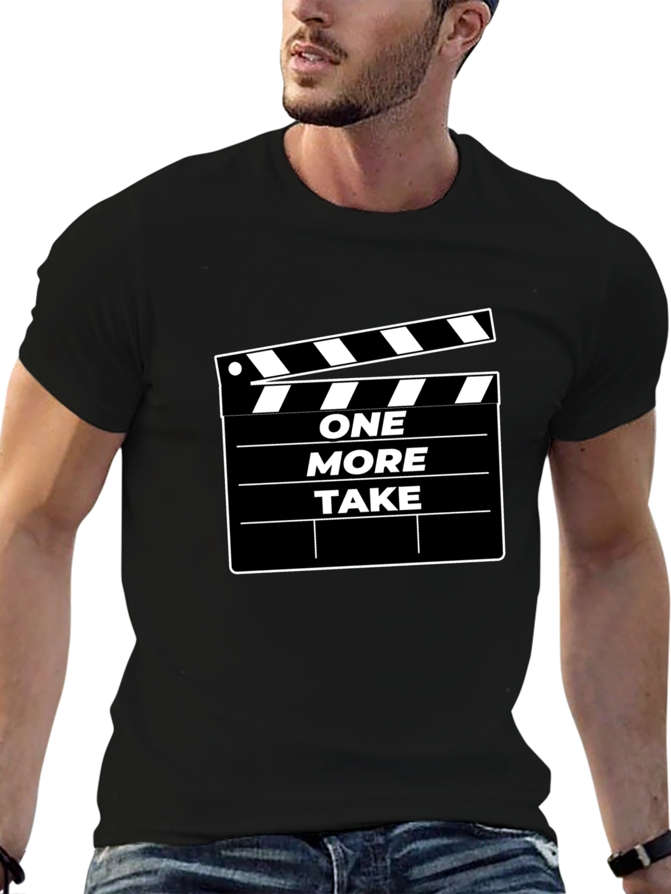 One More Take Black Graphic Tee