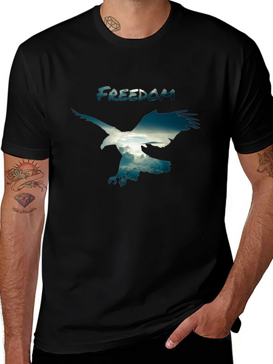 Freedom Eagle Graphic Black T-Shirt