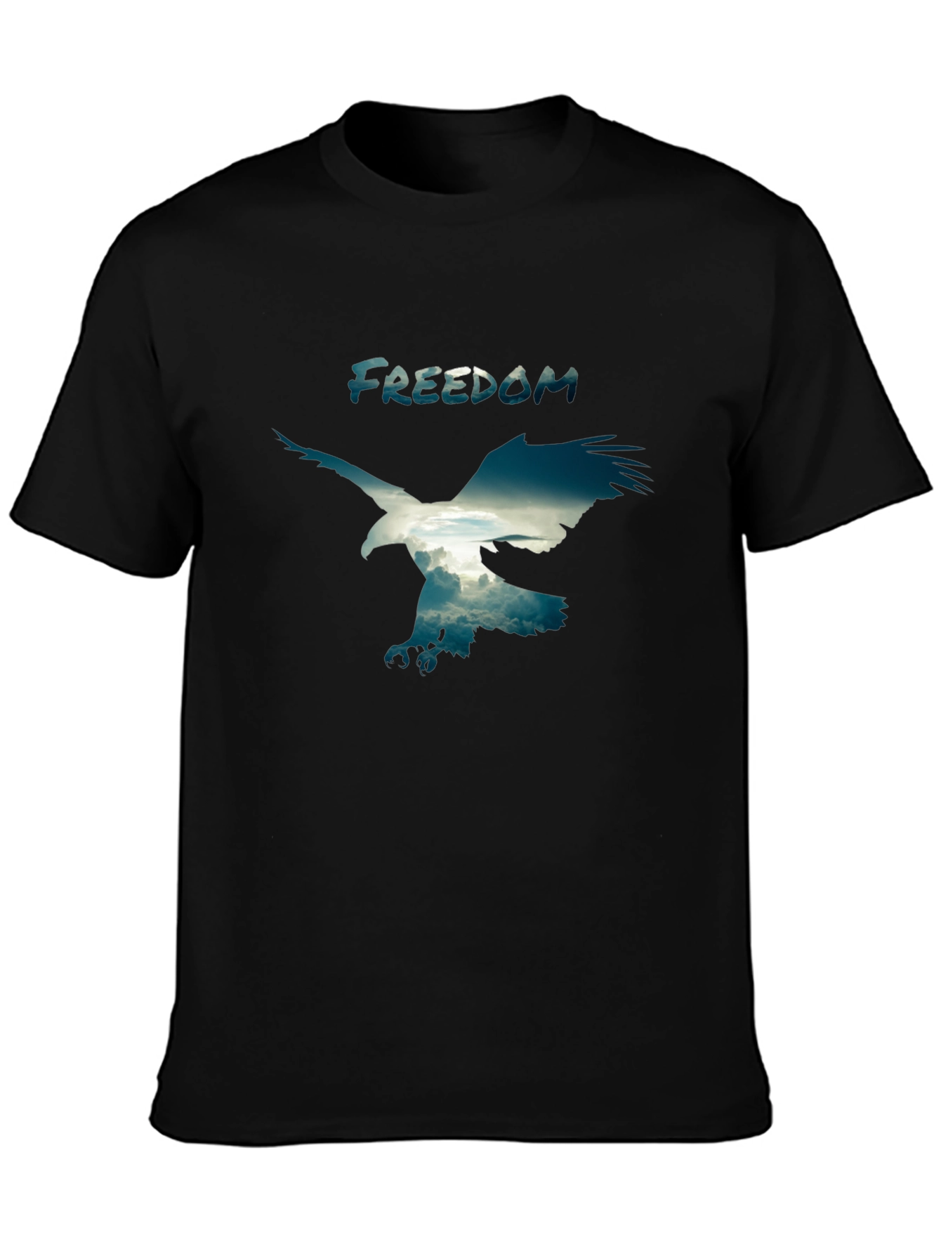 Freedom Eagle Graphic Black T-Shirt
