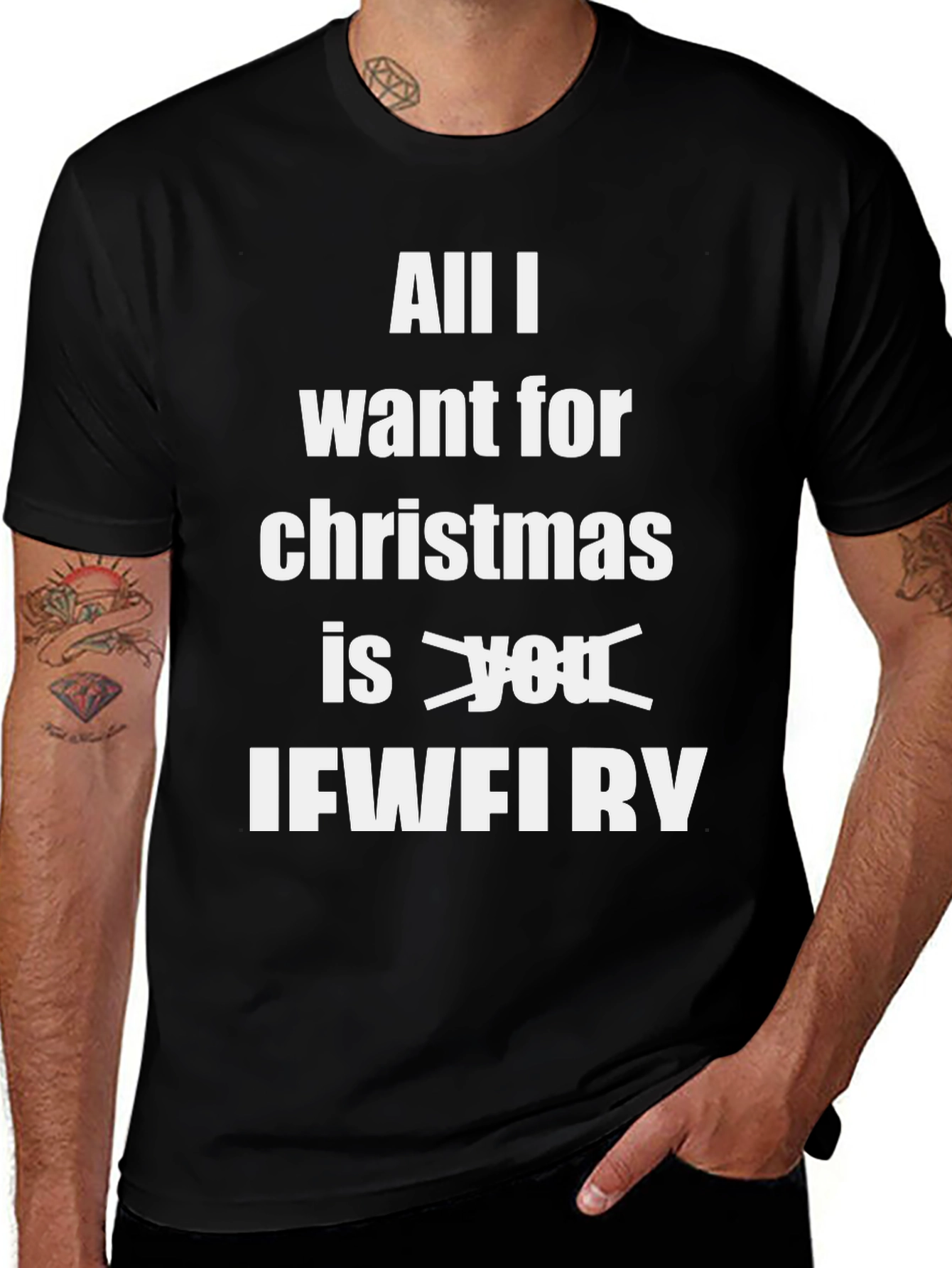 Funny Christmas T-Shirt: All I Want Is IFWFIRY