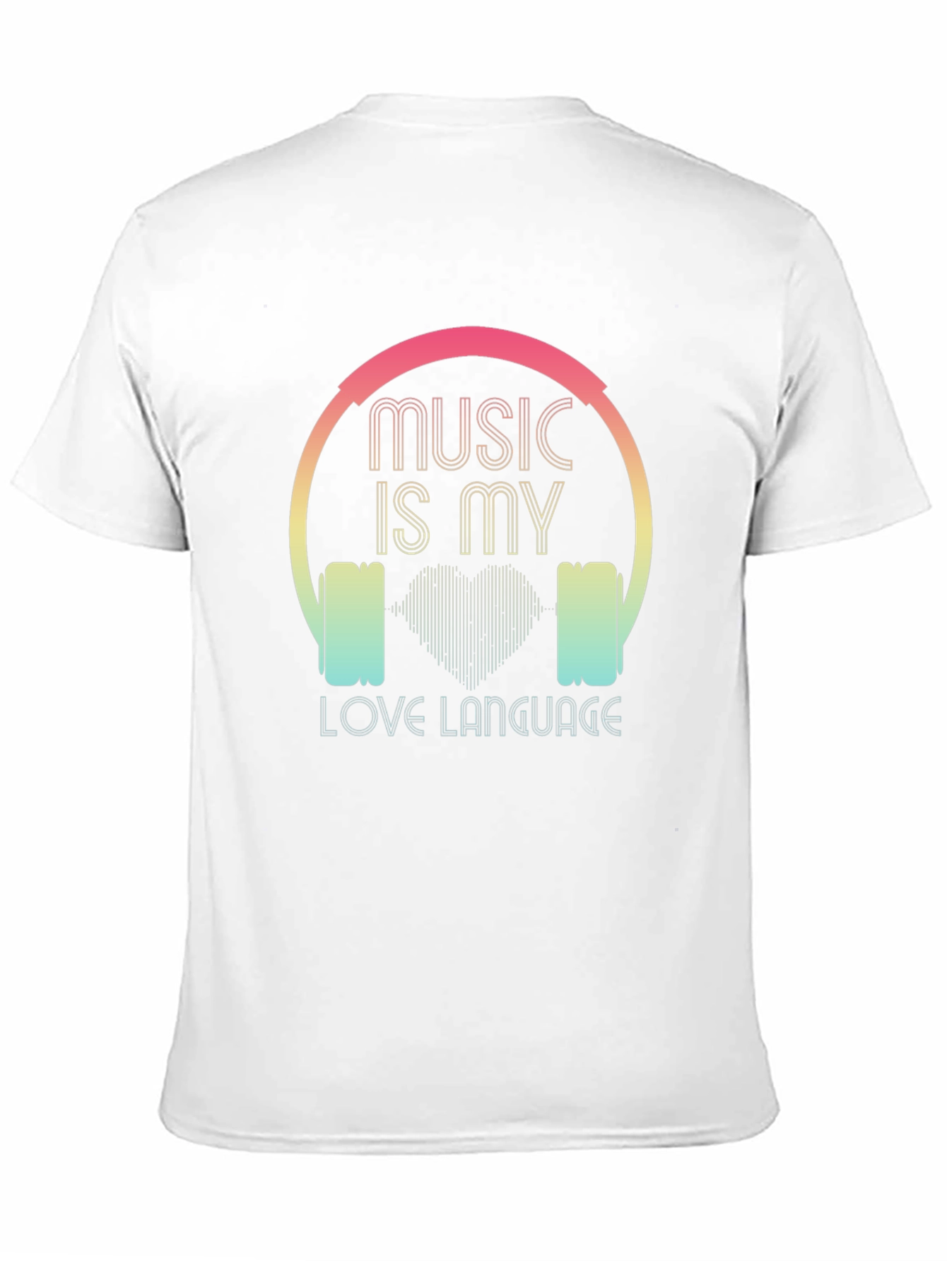 Music is My Love Language Black T-Shirt