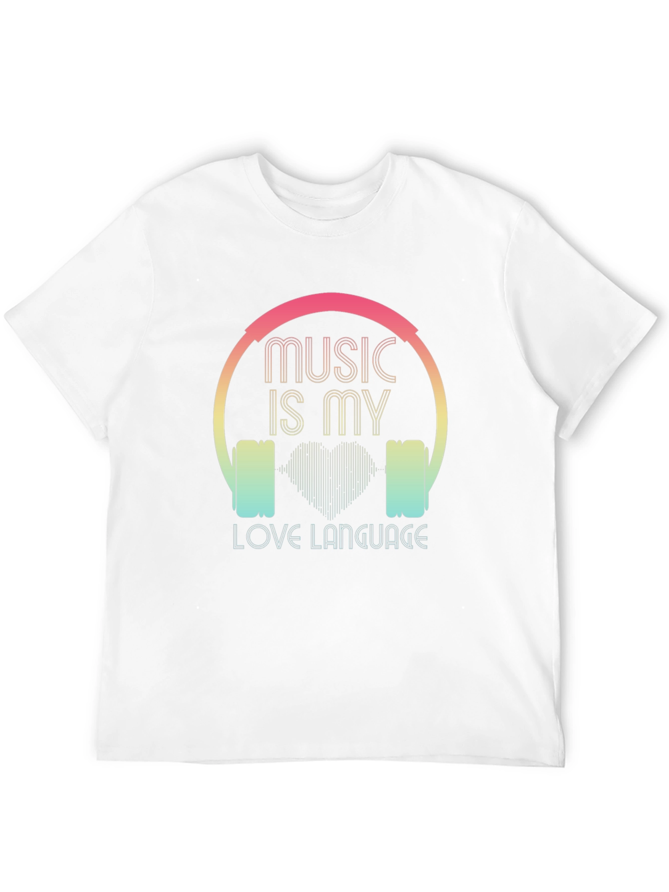 Music is My Love Language Black T-Shirt