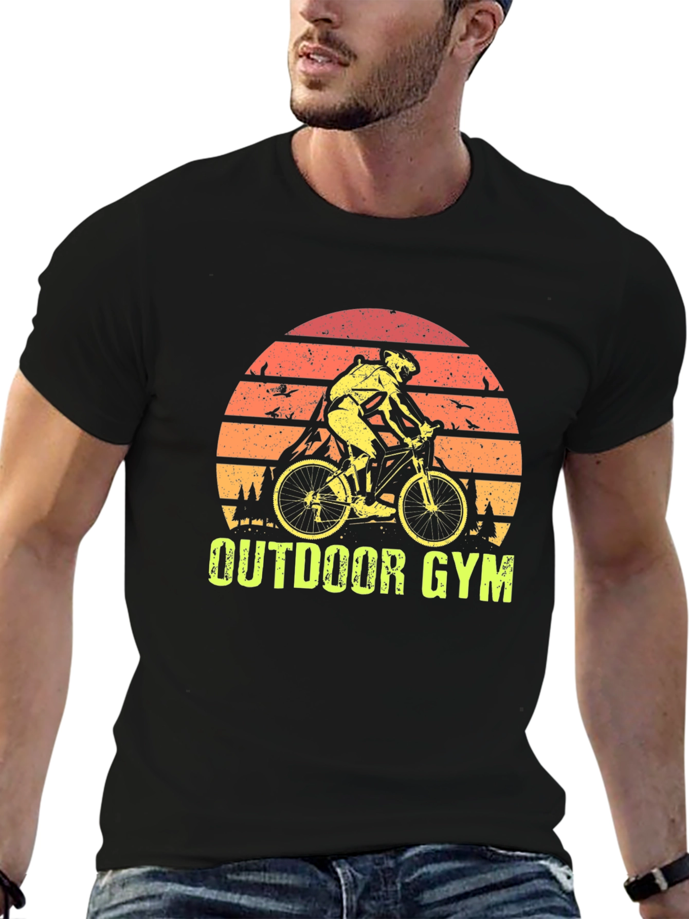 Outdoor Gym Cyclist Graphic T-Shirt