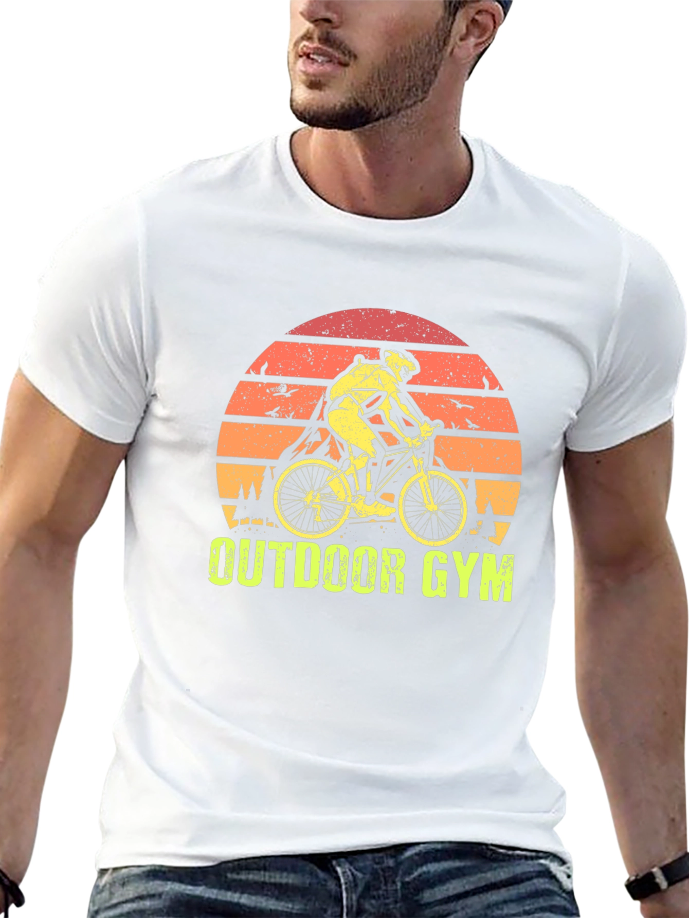 Outdoor Gym Cyclist Graphic T-Shirt
