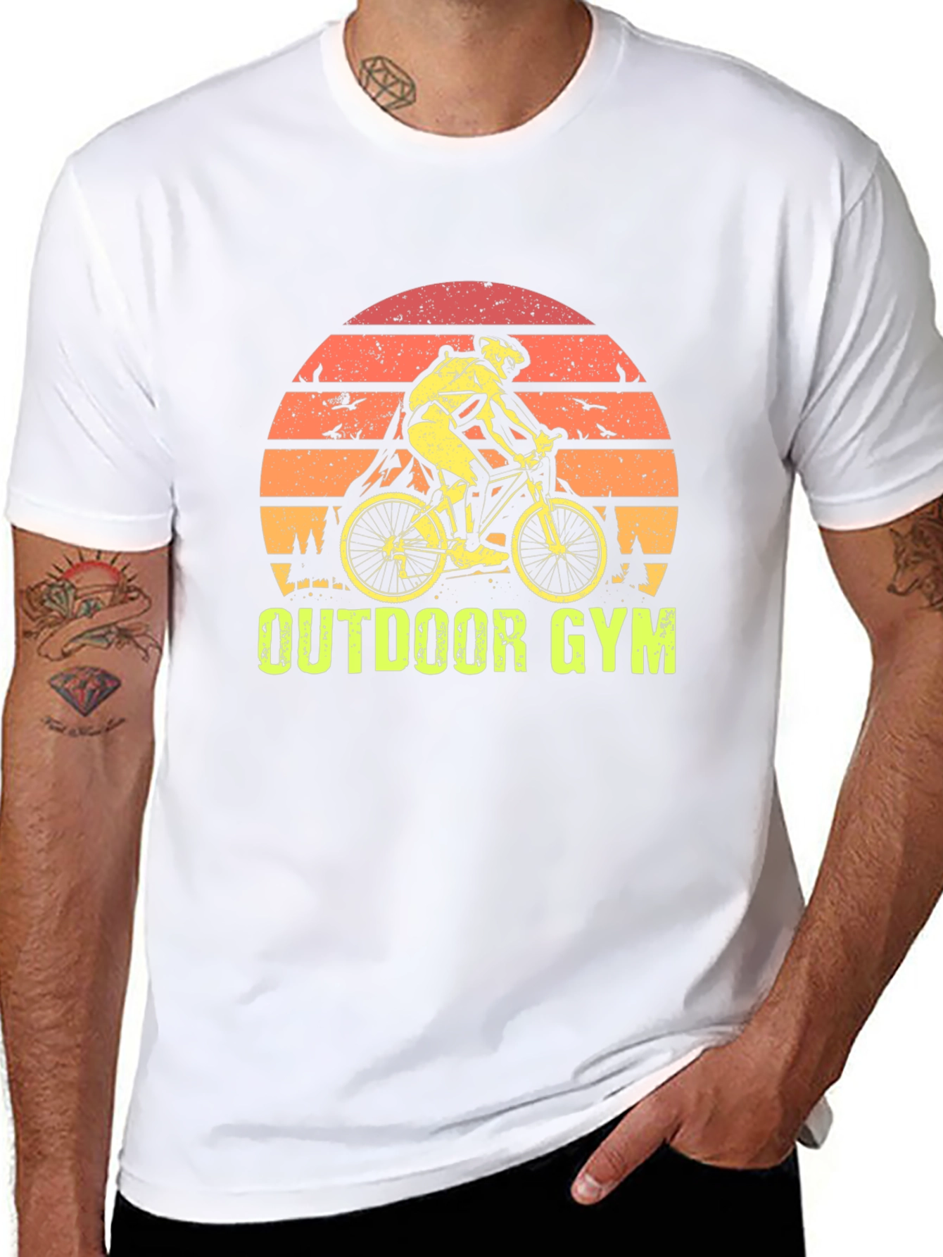 Outdoor Gym Cyclist Graphic T-Shirt