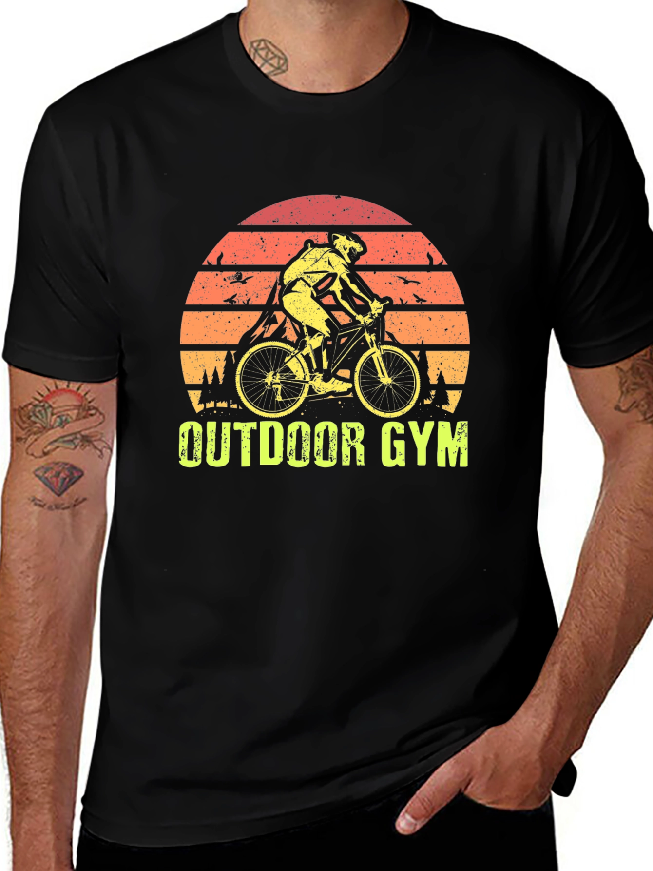 Outdoor Gym Cyclist Graphic T-Shirt