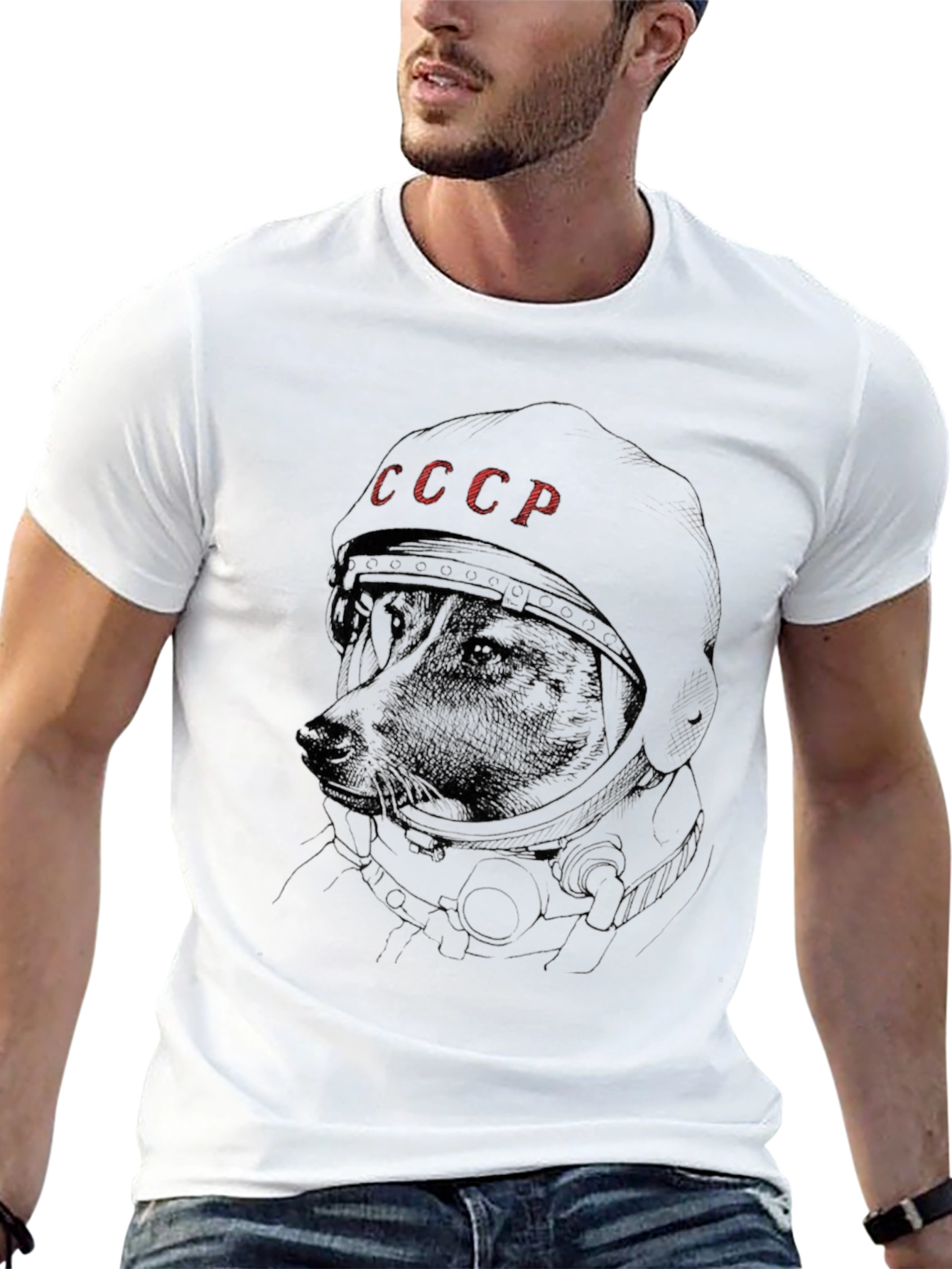 Dog Astronaut USSR T-Shirt - Space Dog Laika