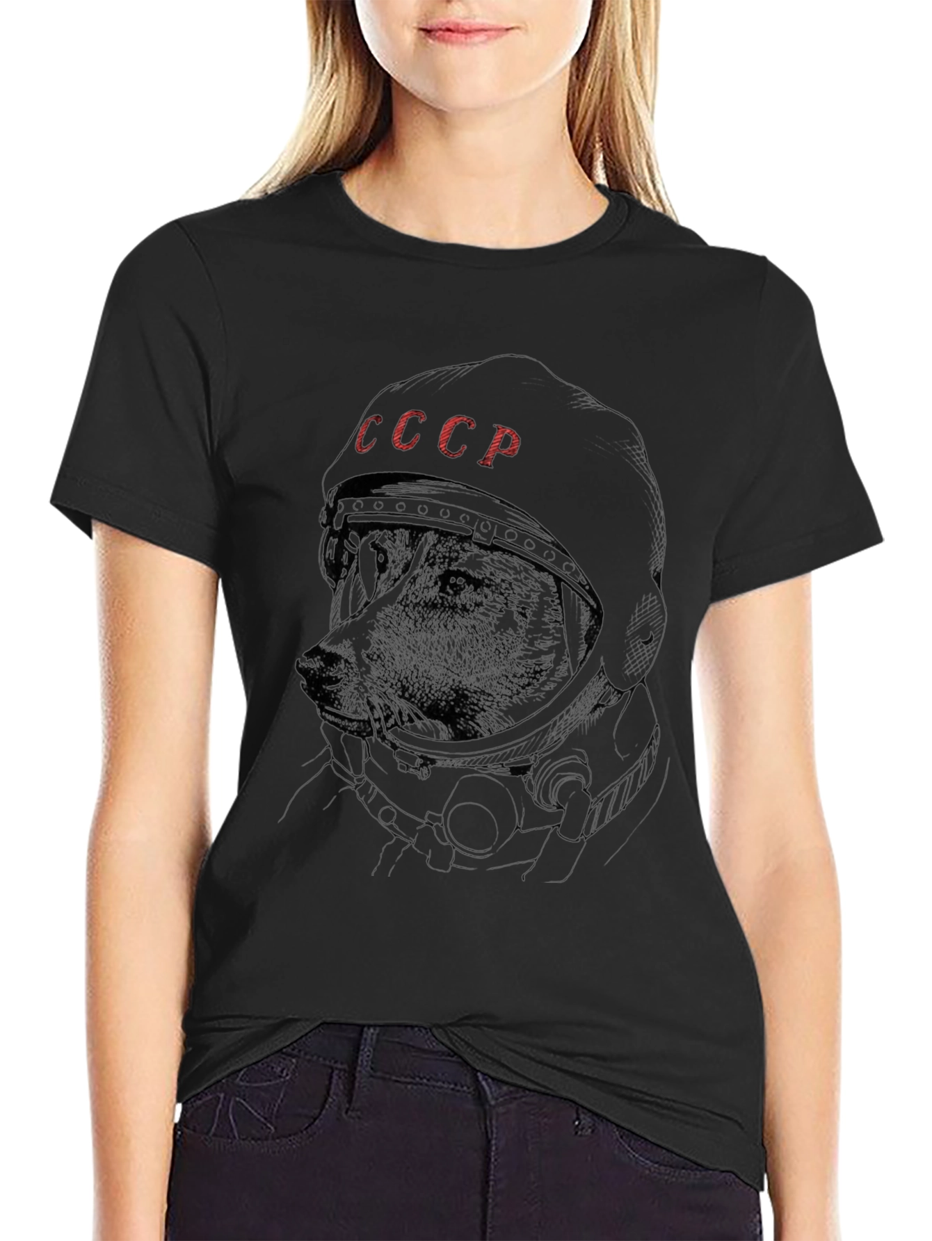 Dog Astronaut USSR T-Shirt - Space Dog Laika
