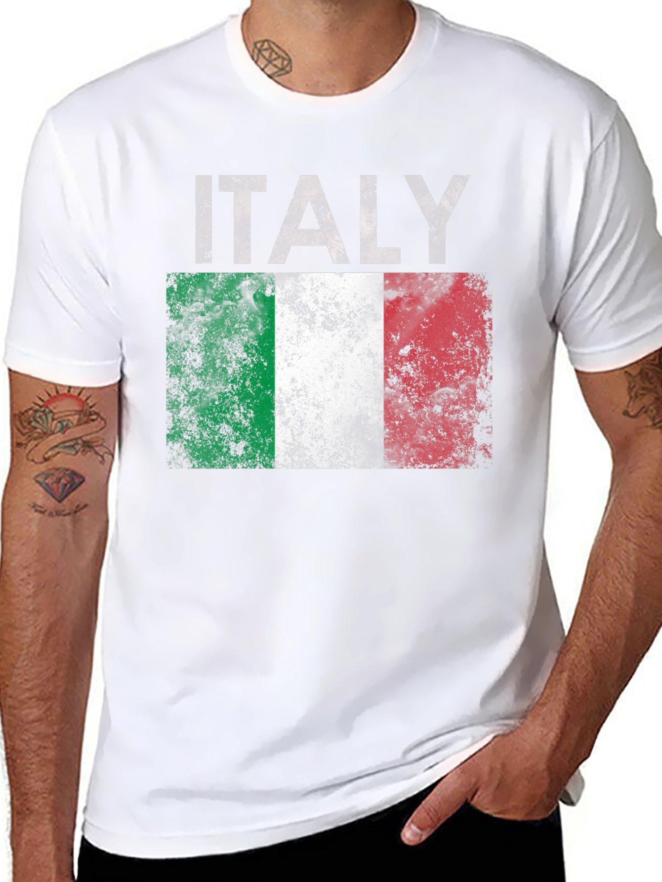 Italy Flag T-Shirt - Distressed Italian Pride Tee