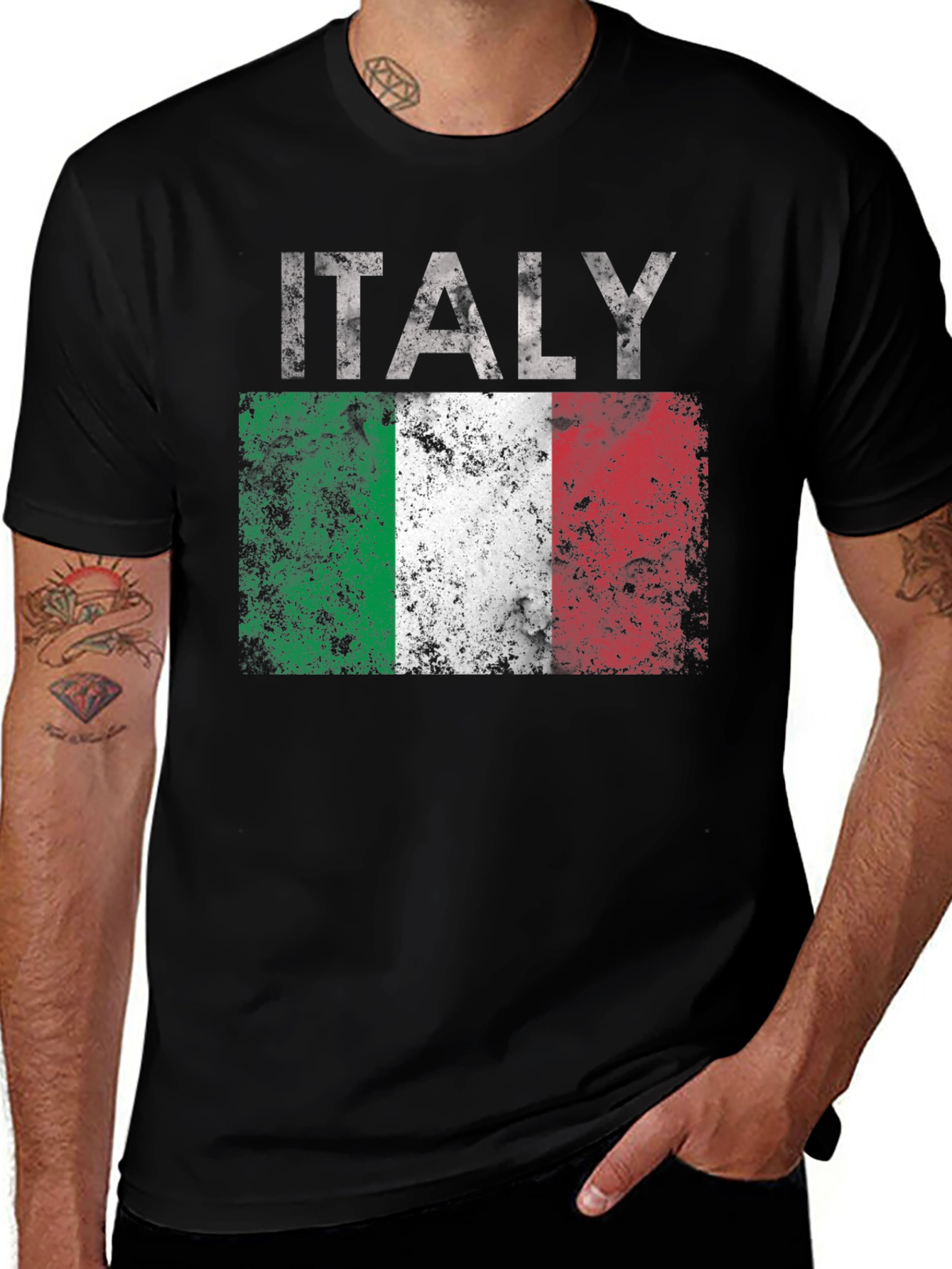 Italy Flag T-Shirt - Distressed Italian Pride Tee