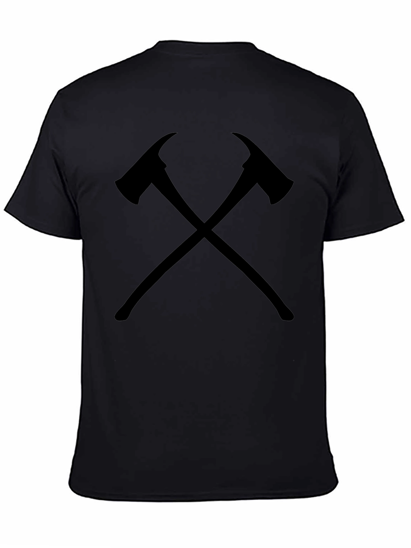 Firefighter Axe Black Graphic Tee Shirt