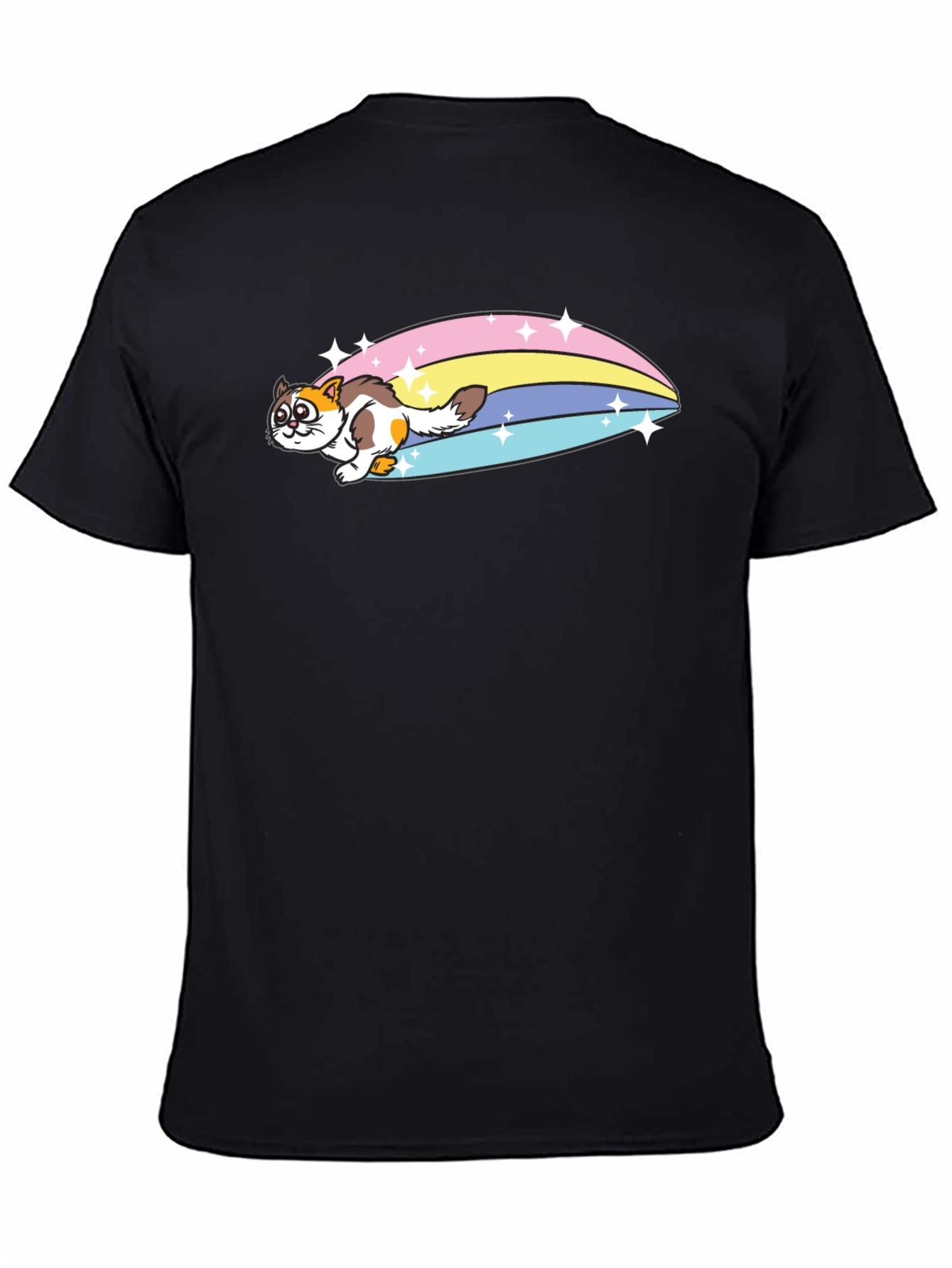 Rainbow Cat T-Shirt - Fun Graphic Tee