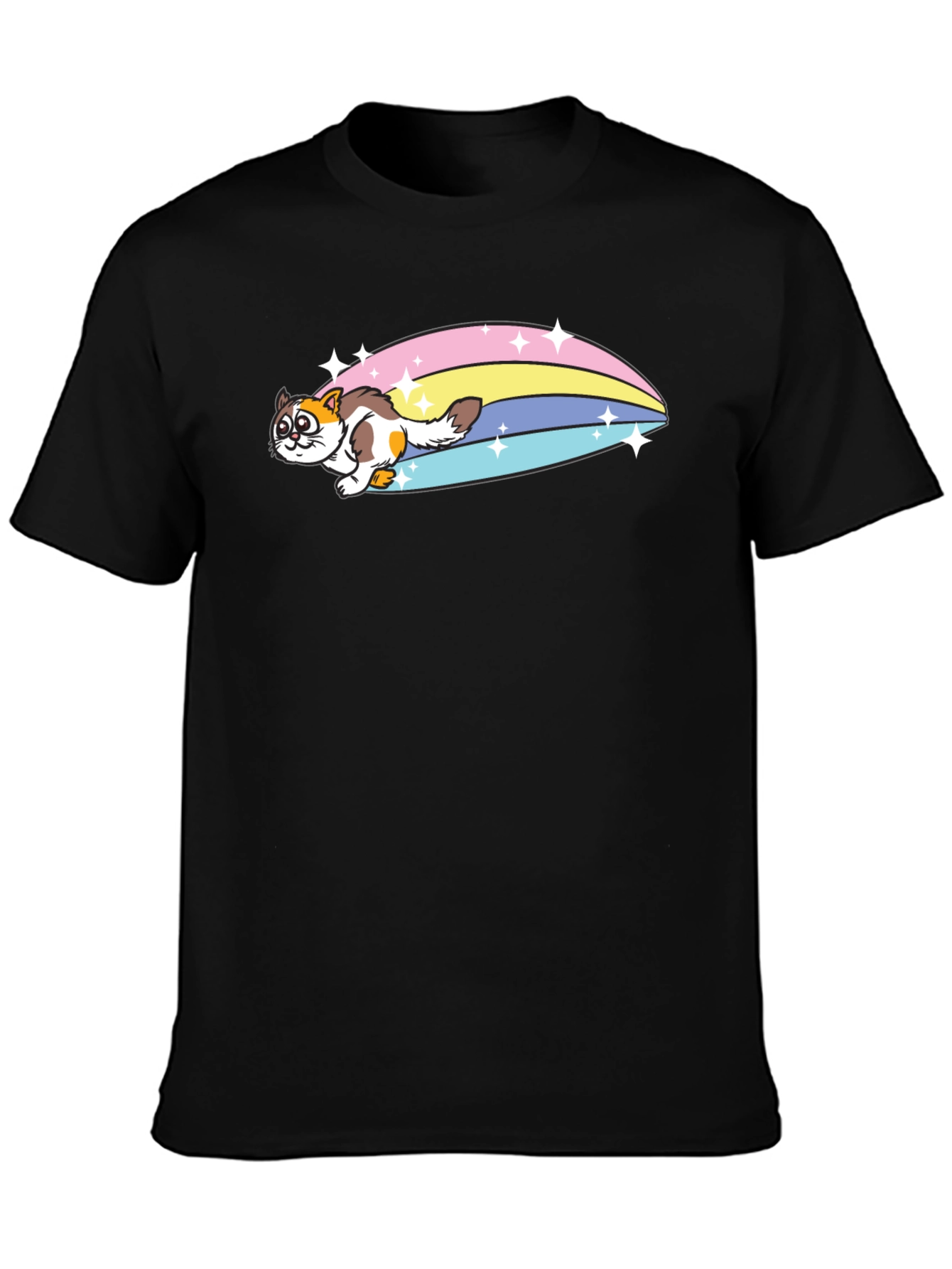 Rainbow Cat T-Shirt - Fun Graphic Tee