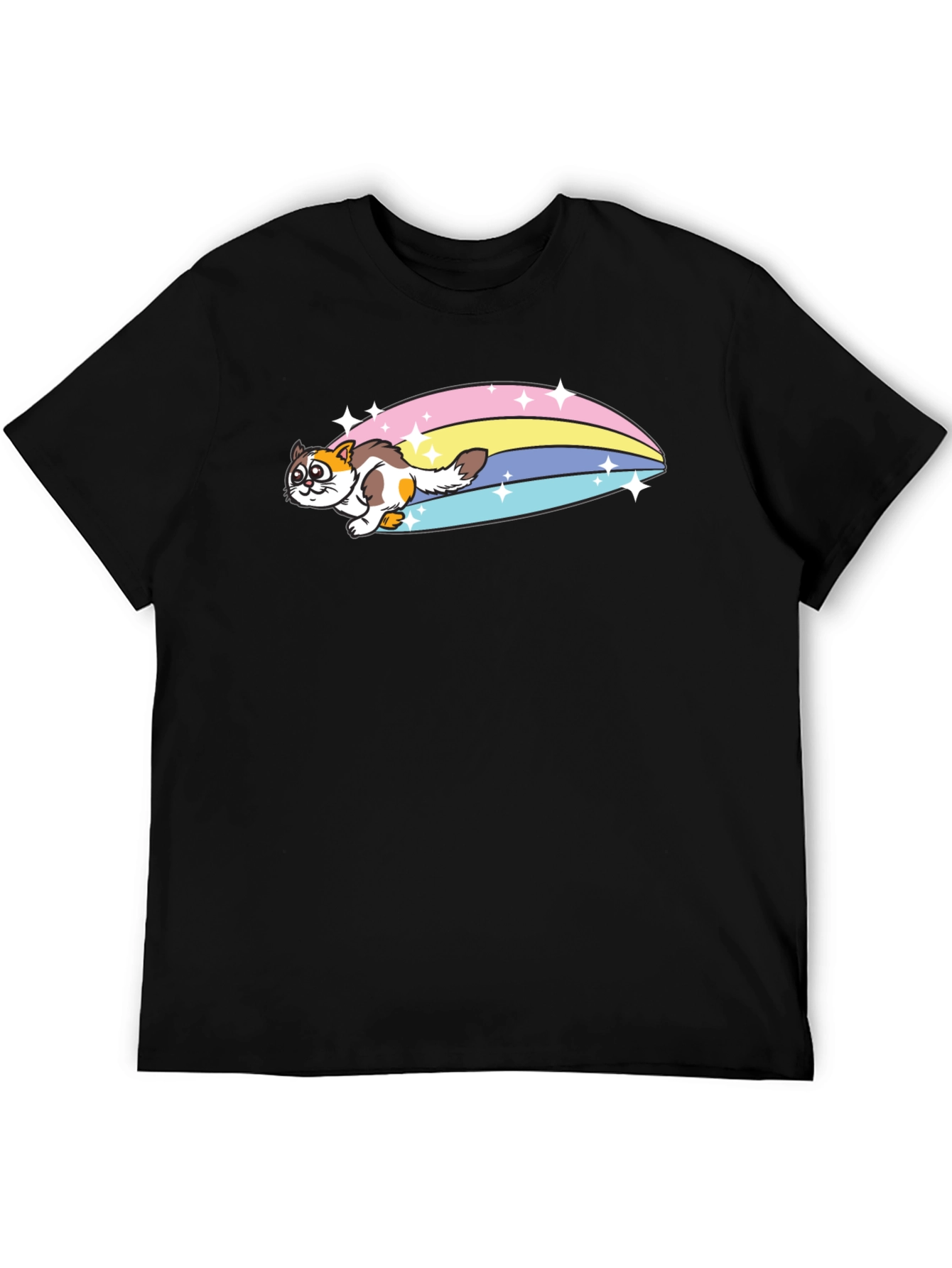Rainbow Cat T-Shirt - Fun Graphic Tee