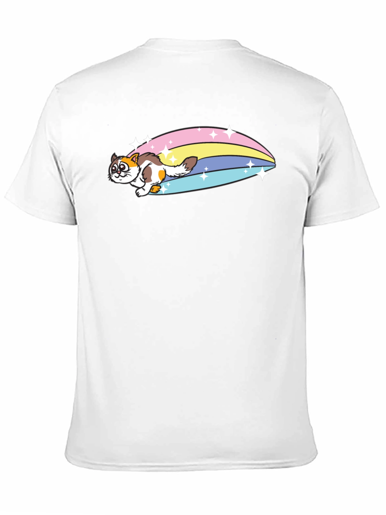 Rainbow Cat T-Shirt - Fun Graphic Tee