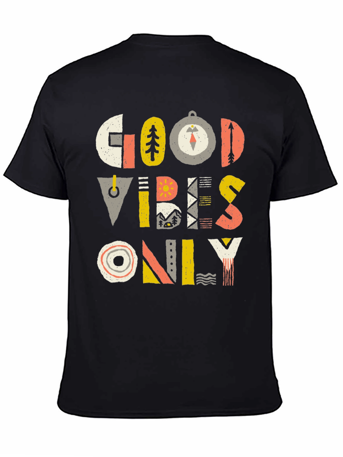 Good Vibes Only Graphic Tee - Mens Black T-Shirt