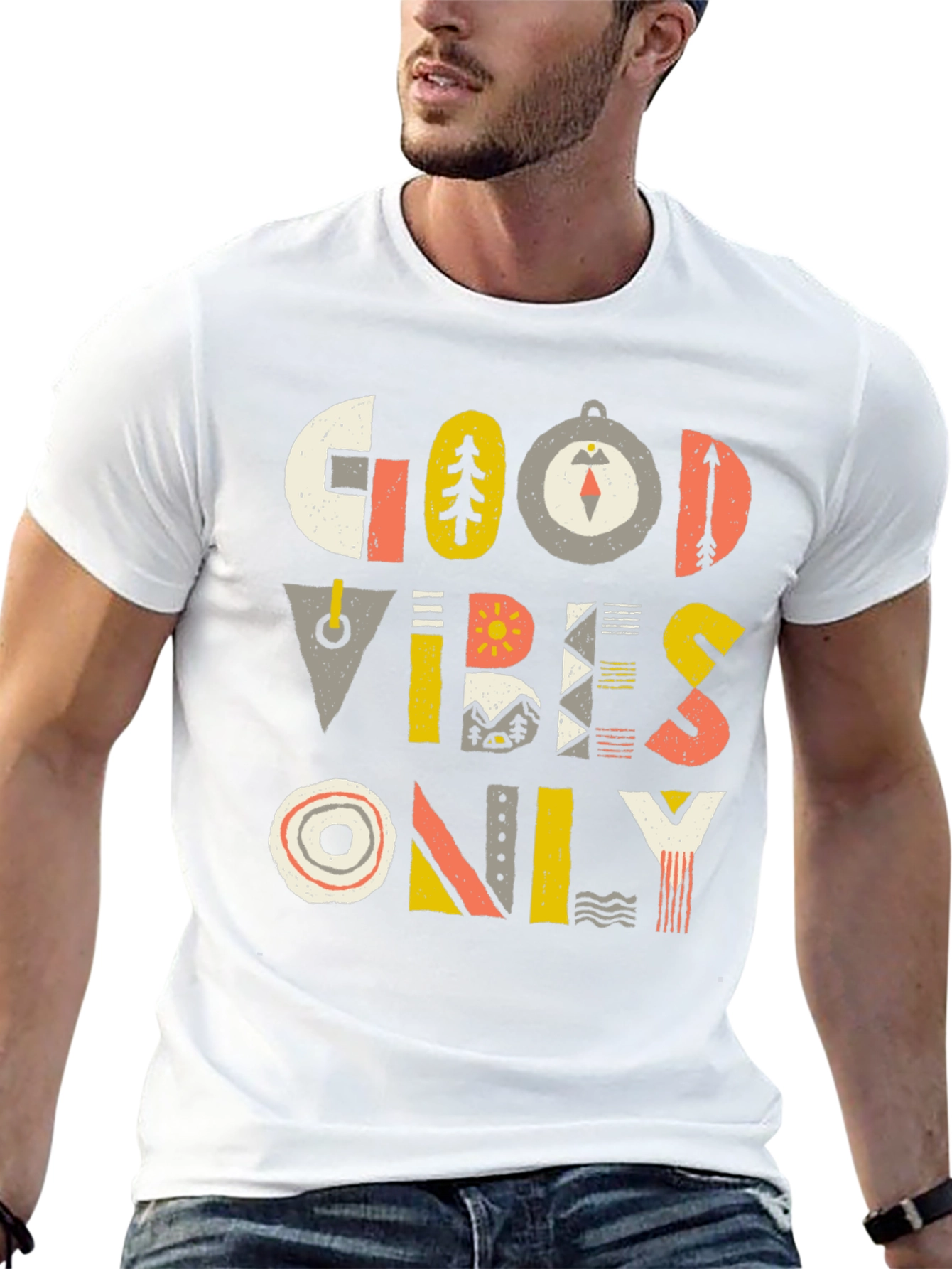 Good Vibes Only Graphic Tee - Mens Black T-Shirt