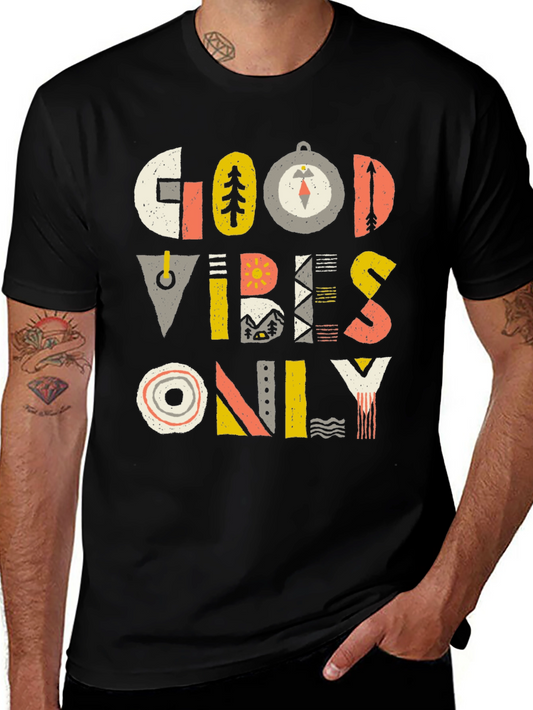 Good Vibes Only Graphic Tee - Mens Black T-Shirt
