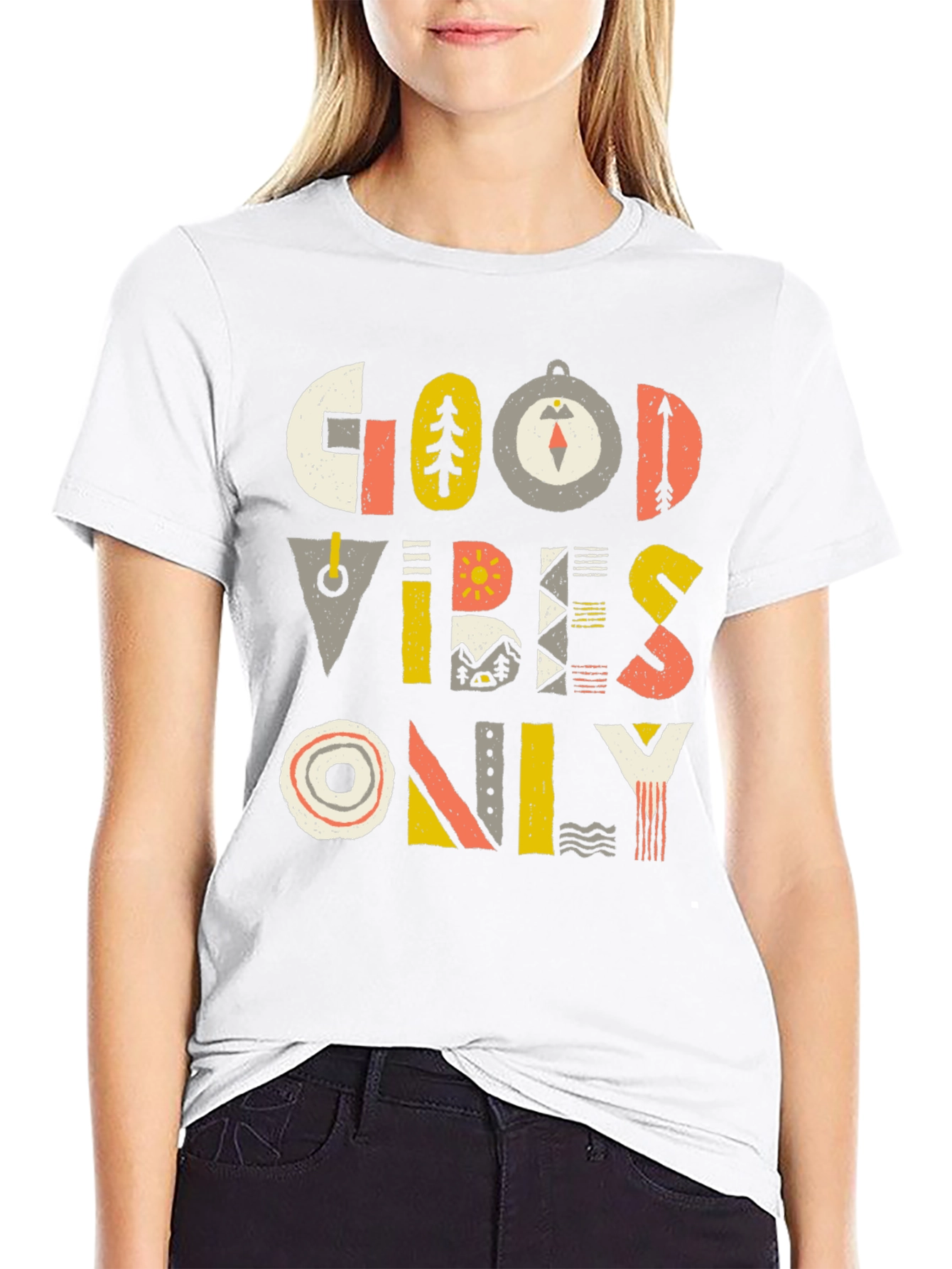Good Vibes Only Graphic Tee - Mens Black T-Shirt