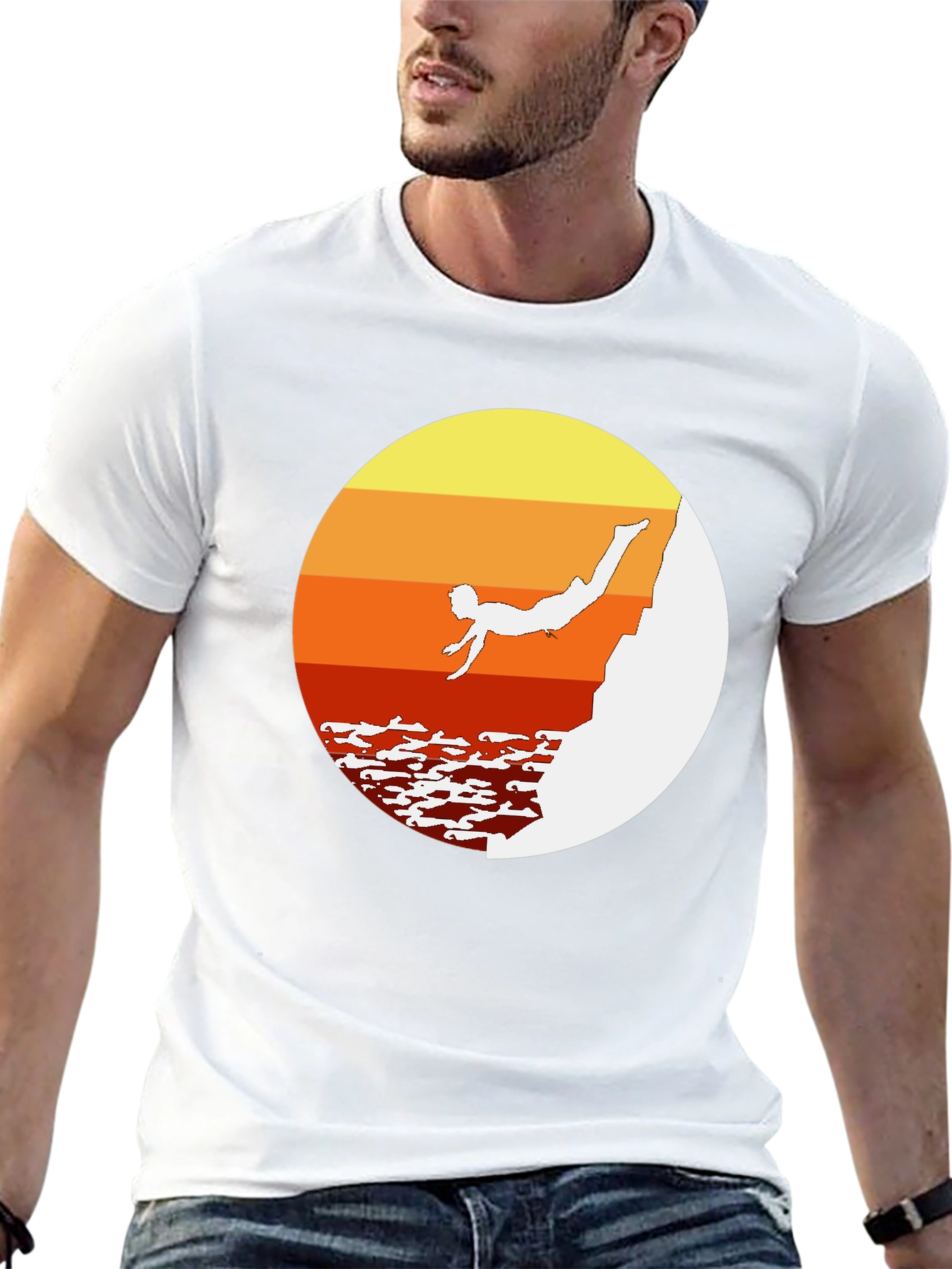 Cliff Diver Retro T-Shirt