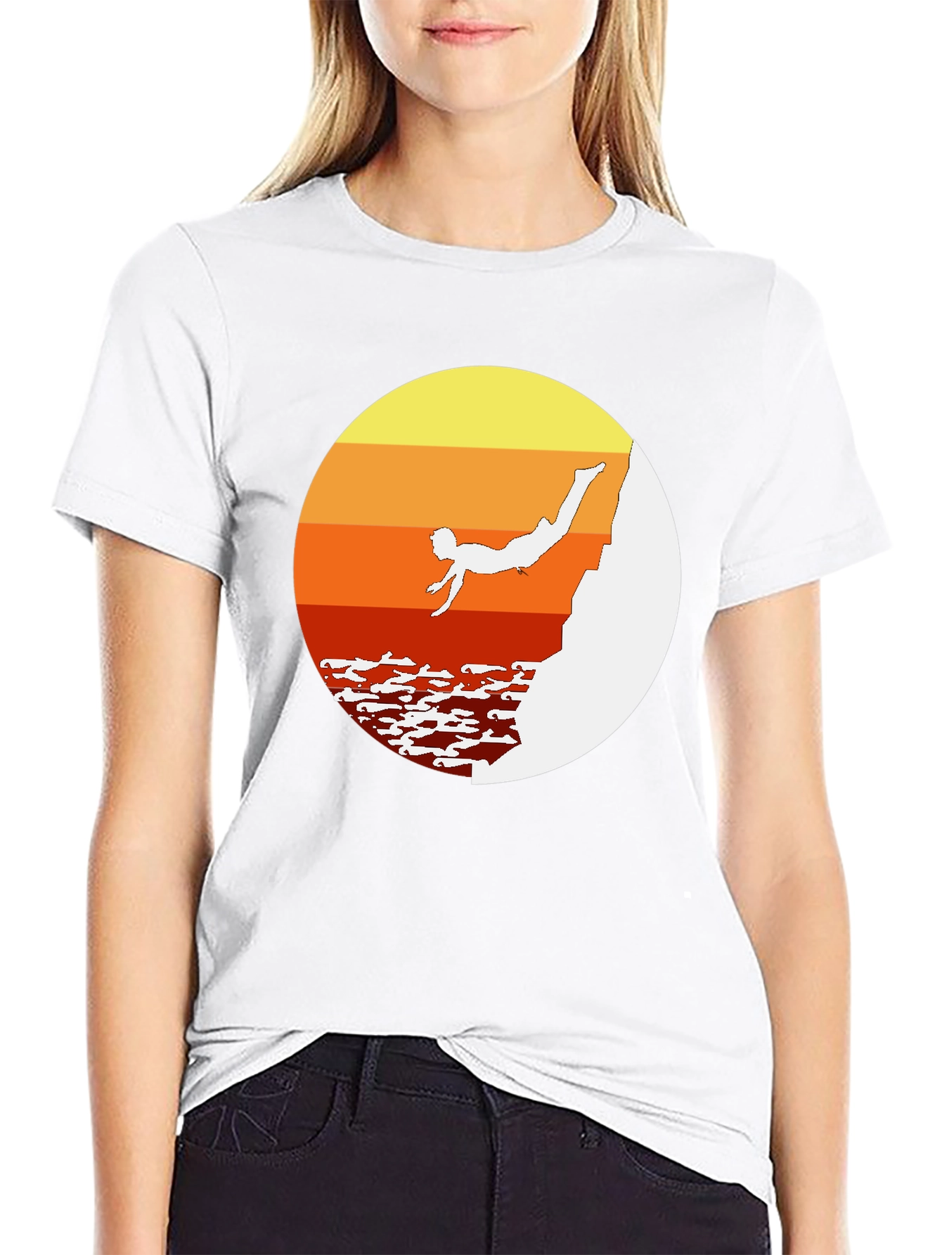 Cliff Diver Retro T-Shirt