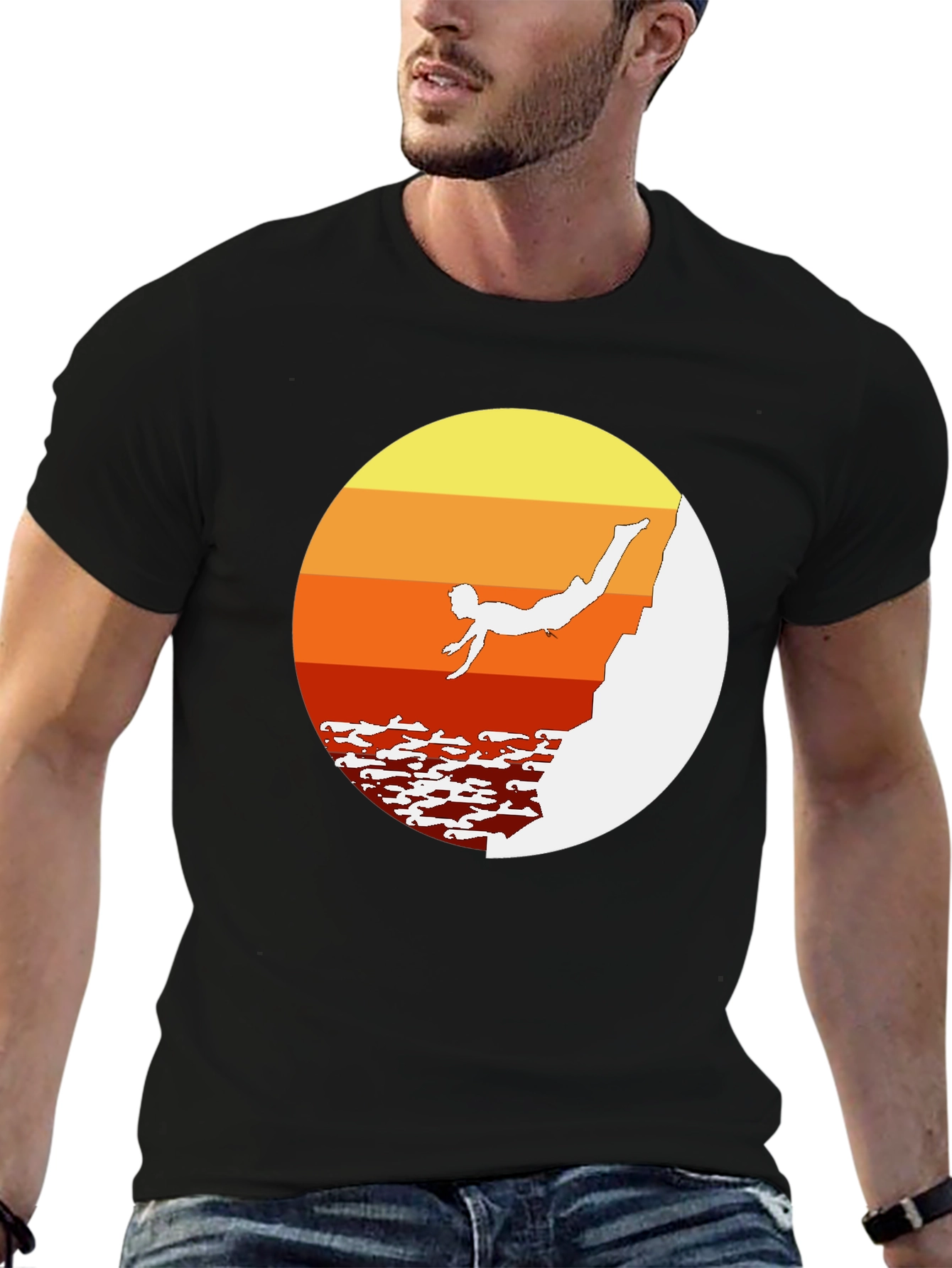 Cliff Diver Retro T-Shirt