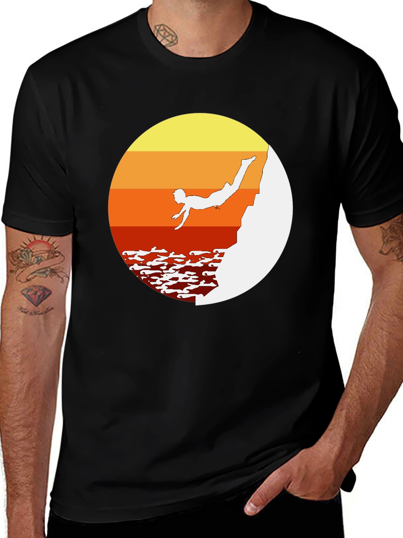 Cliff Diver Retro T-Shirt