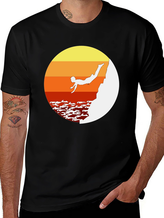 Cliff Diver Retro T-Shirt