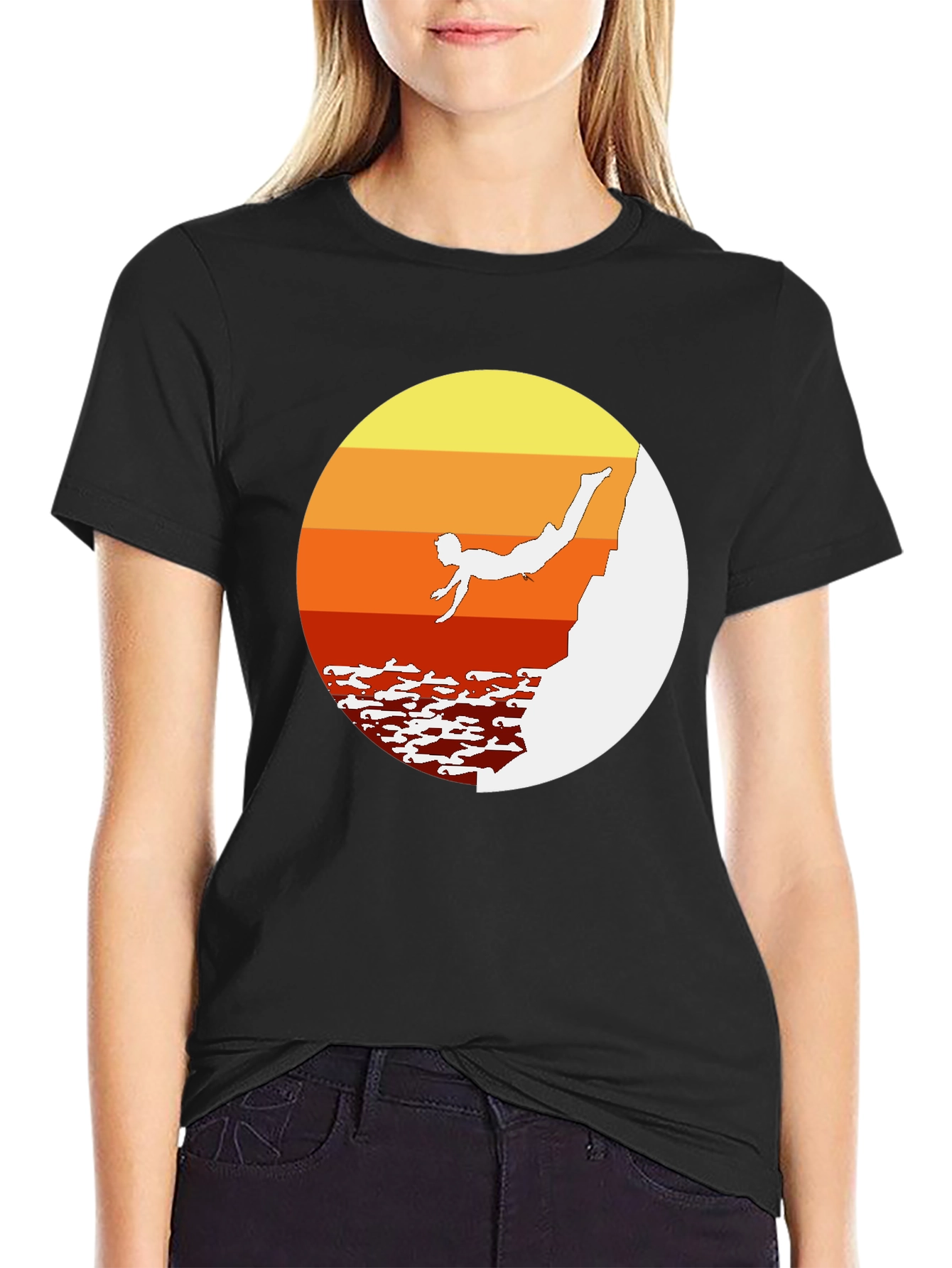 Cliff Diver Retro T-Shirt