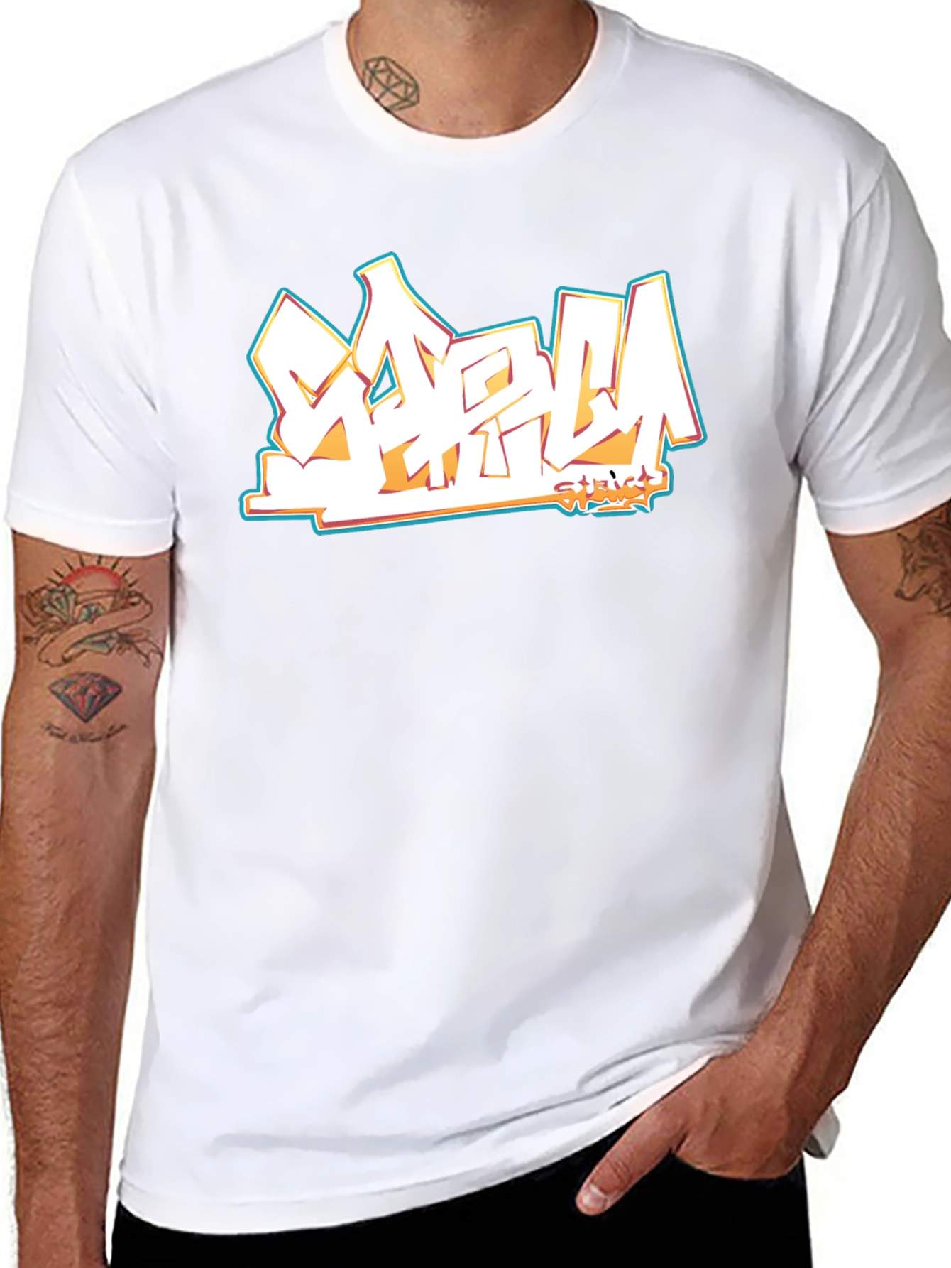 Urban Graphic Tee - Graffiti Style Print