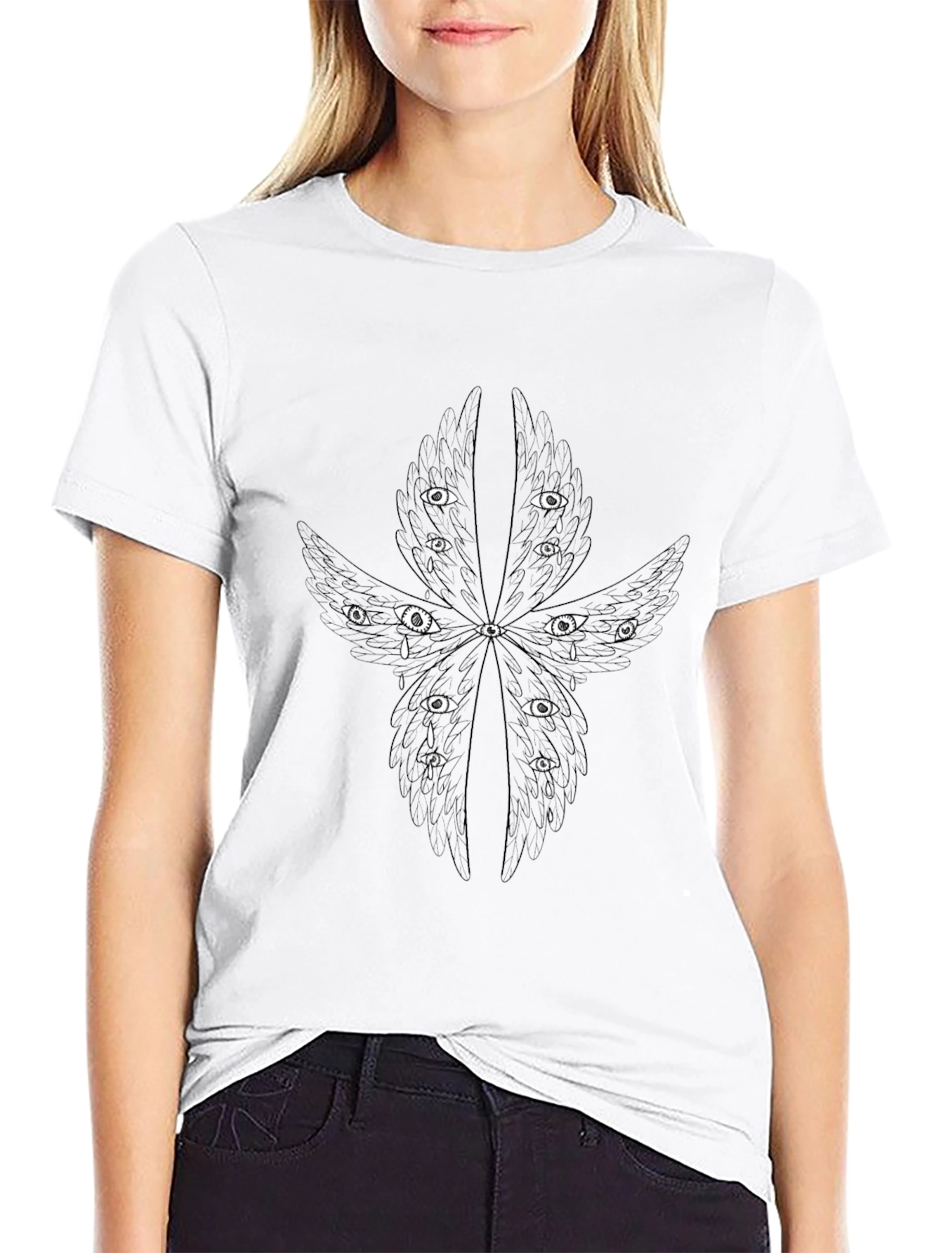 Eye Wing Graphic T-Shirt - Black