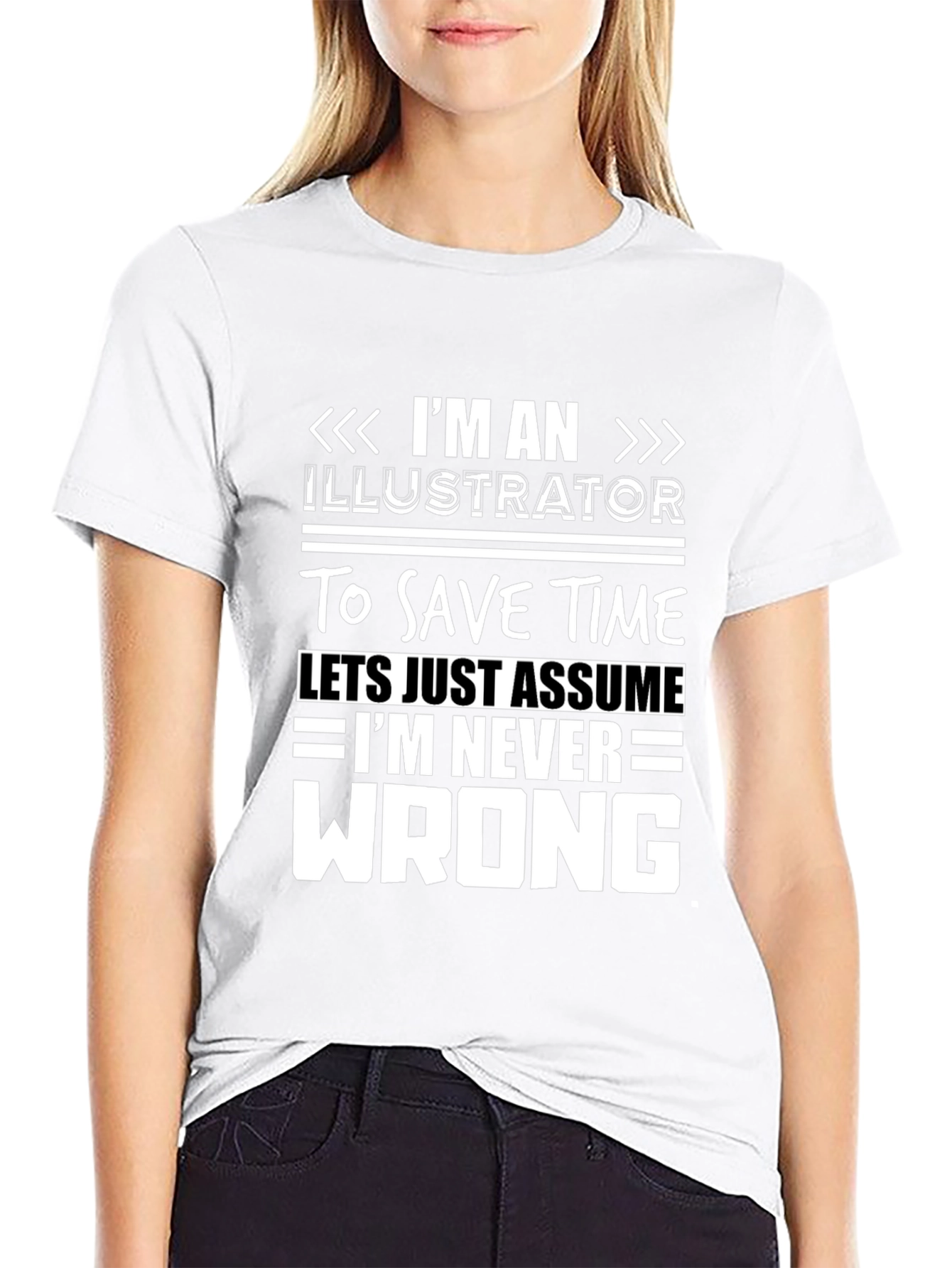 Illustrator Never Wrong Graphic T-Shirt