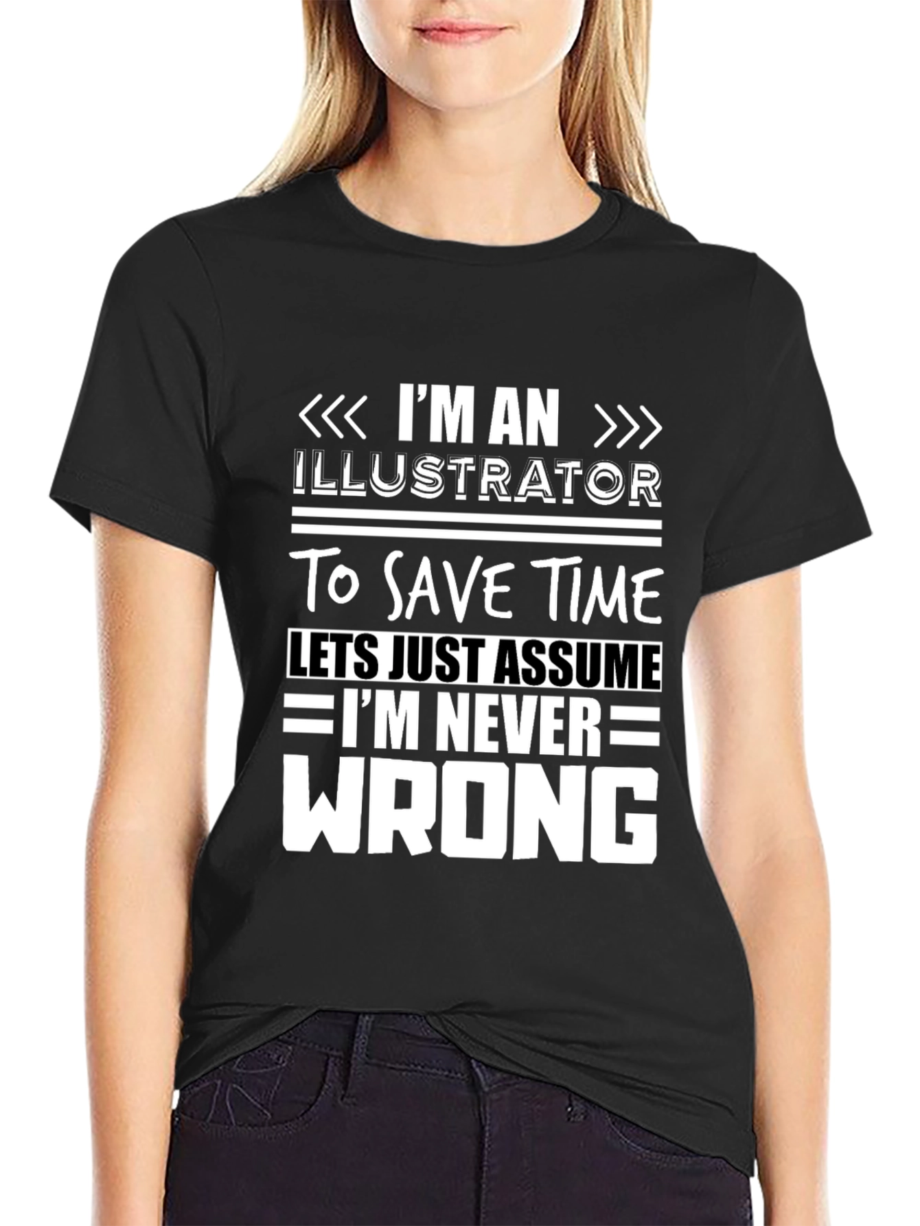 Illustrator Never Wrong Graphic T-Shirt