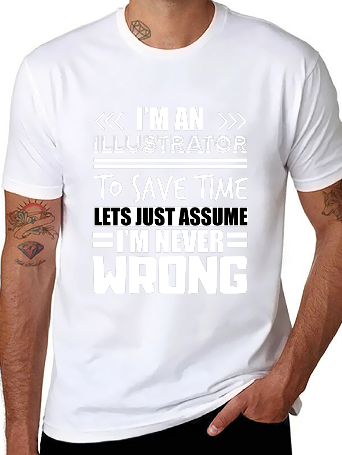 Illustrator Never Wrong Graphic T-Shirt