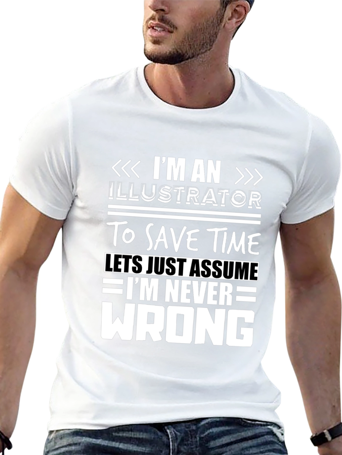 Illustrator Never Wrong Graphic T-Shirt