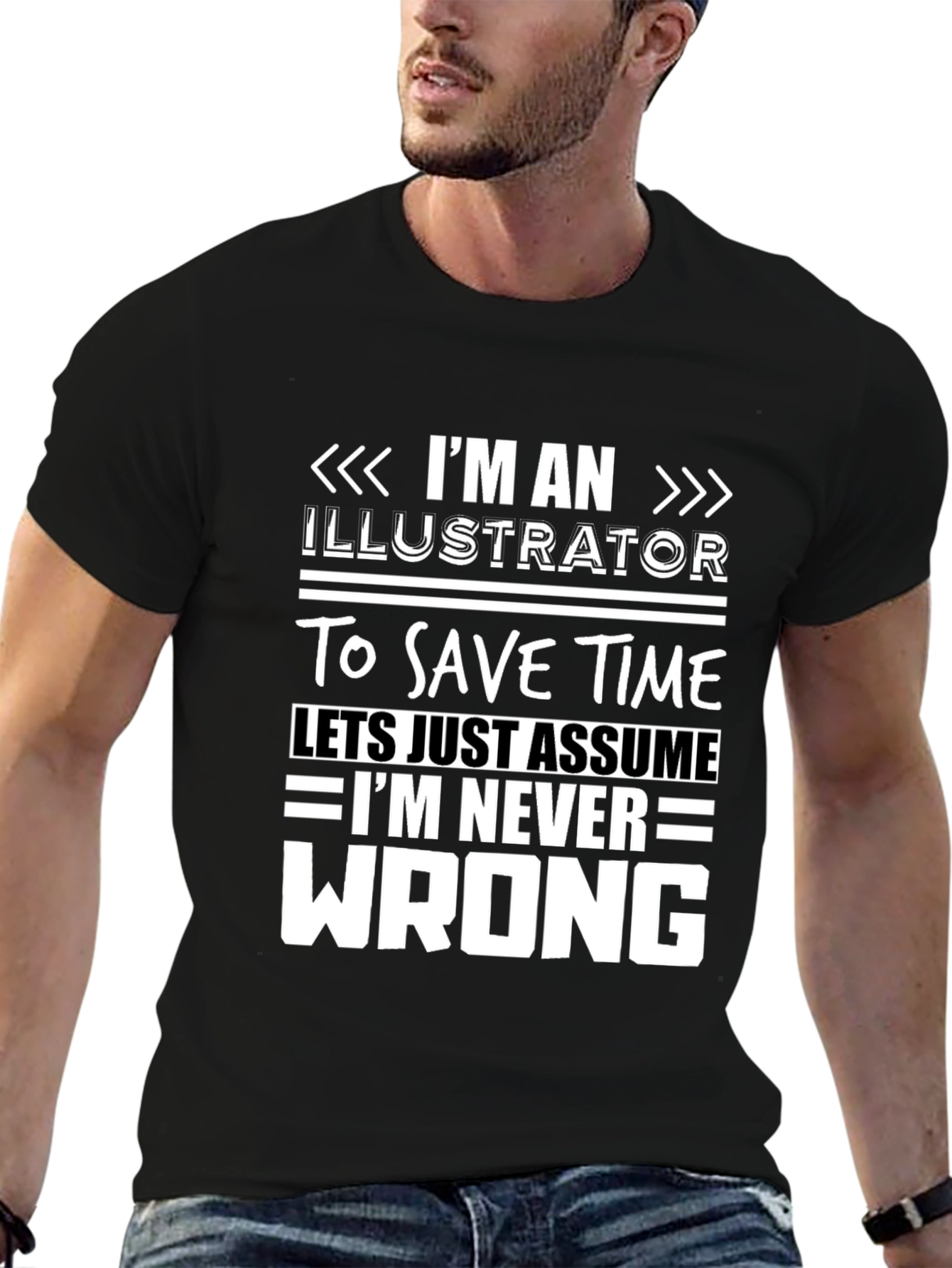 Illustrator Never Wrong Graphic T-Shirt
