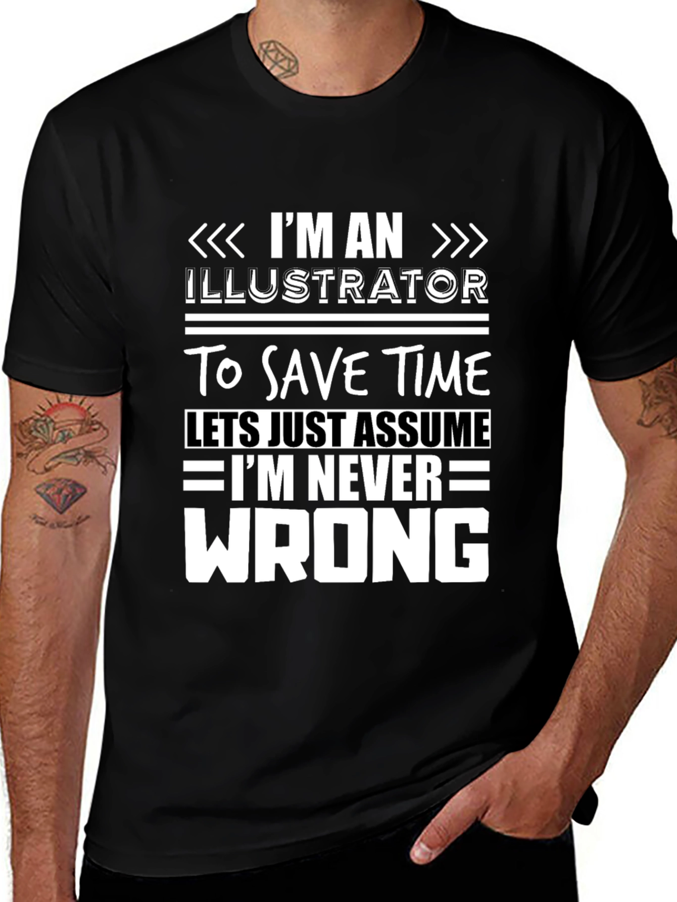 Illustrator Never Wrong Graphic T-Shirt