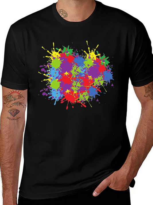 Colorful Splatter Paint T-Shirt - Unique Design