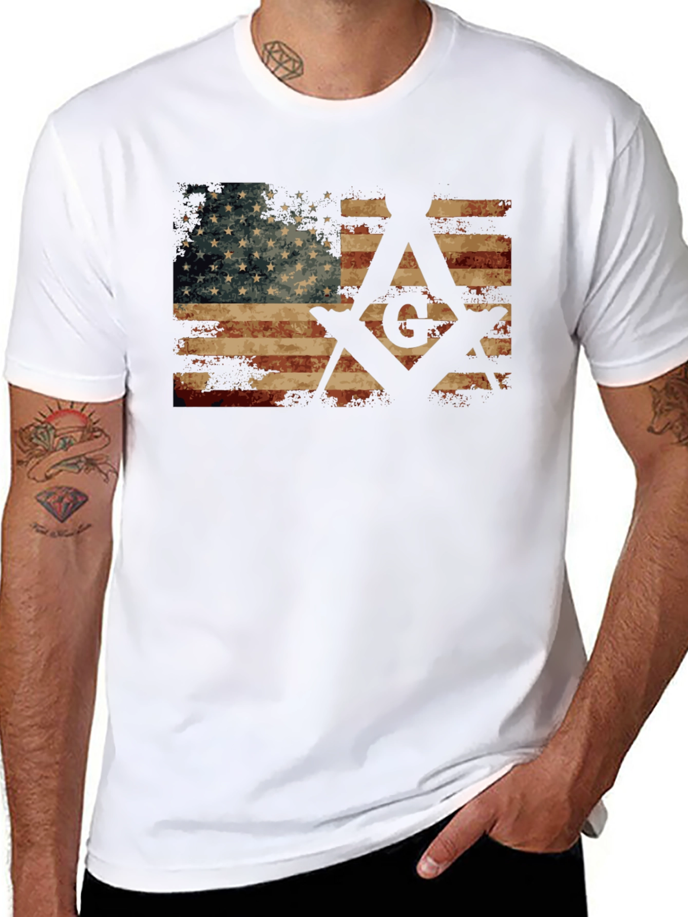 American Flag Masonic T-Shirt