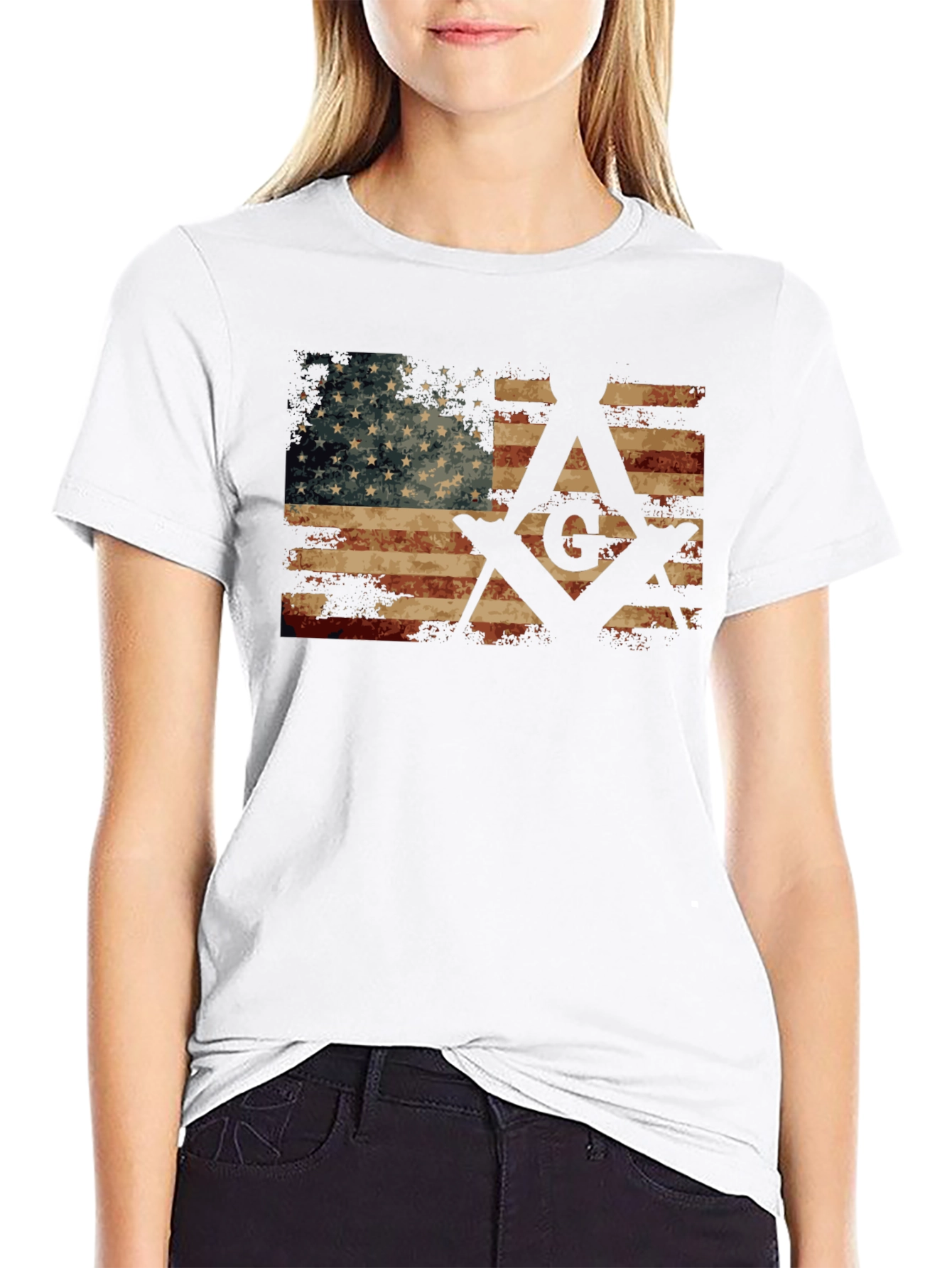American Flag Masonic T-Shirt