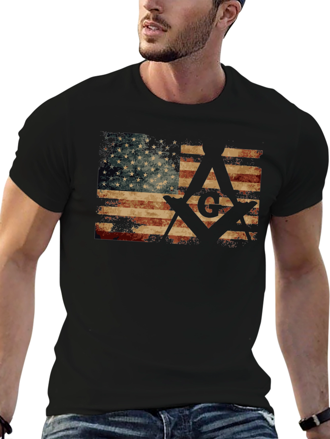American Flag Masonic T-Shirt