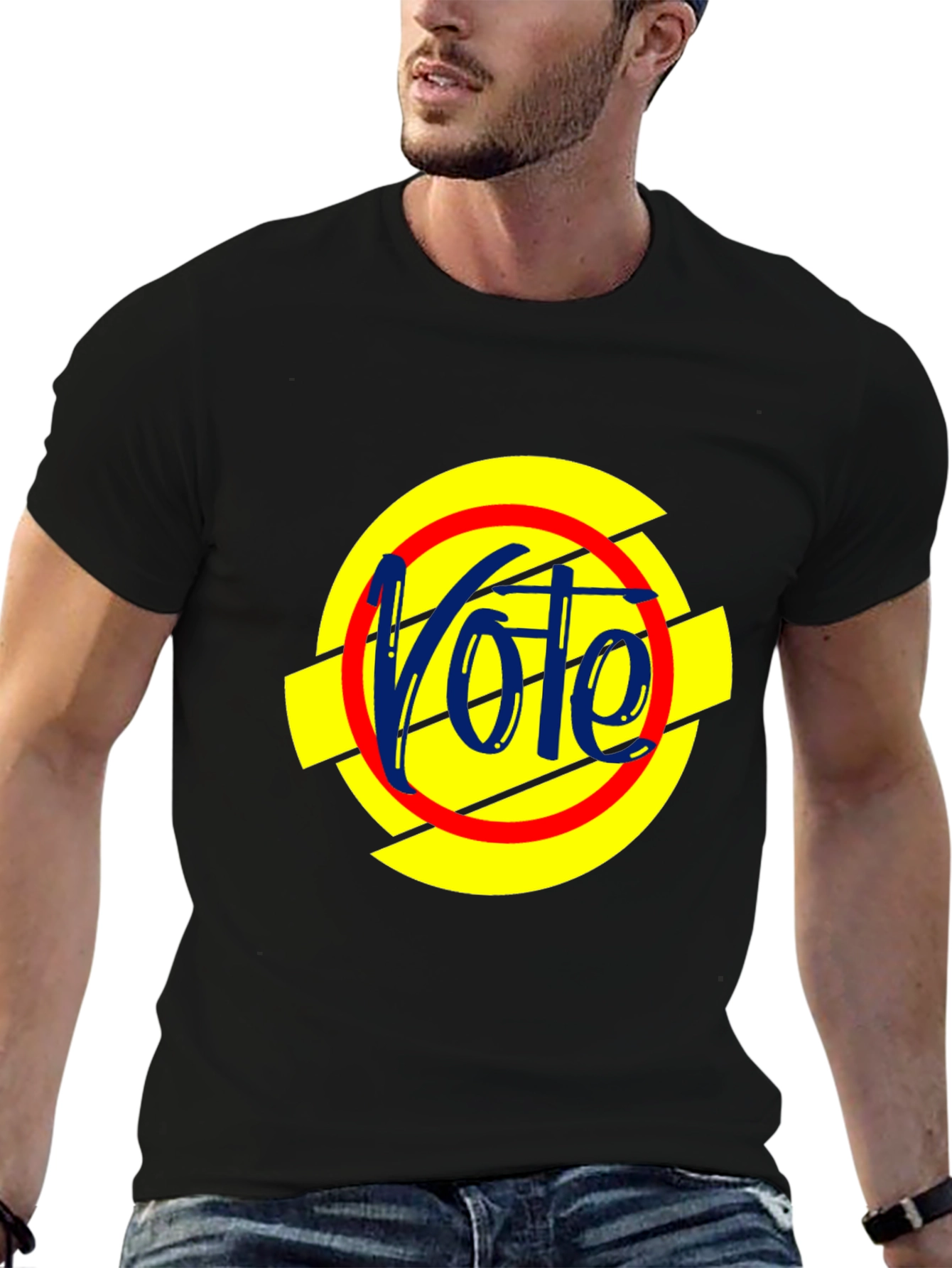 Vote Design Black T-Shirt