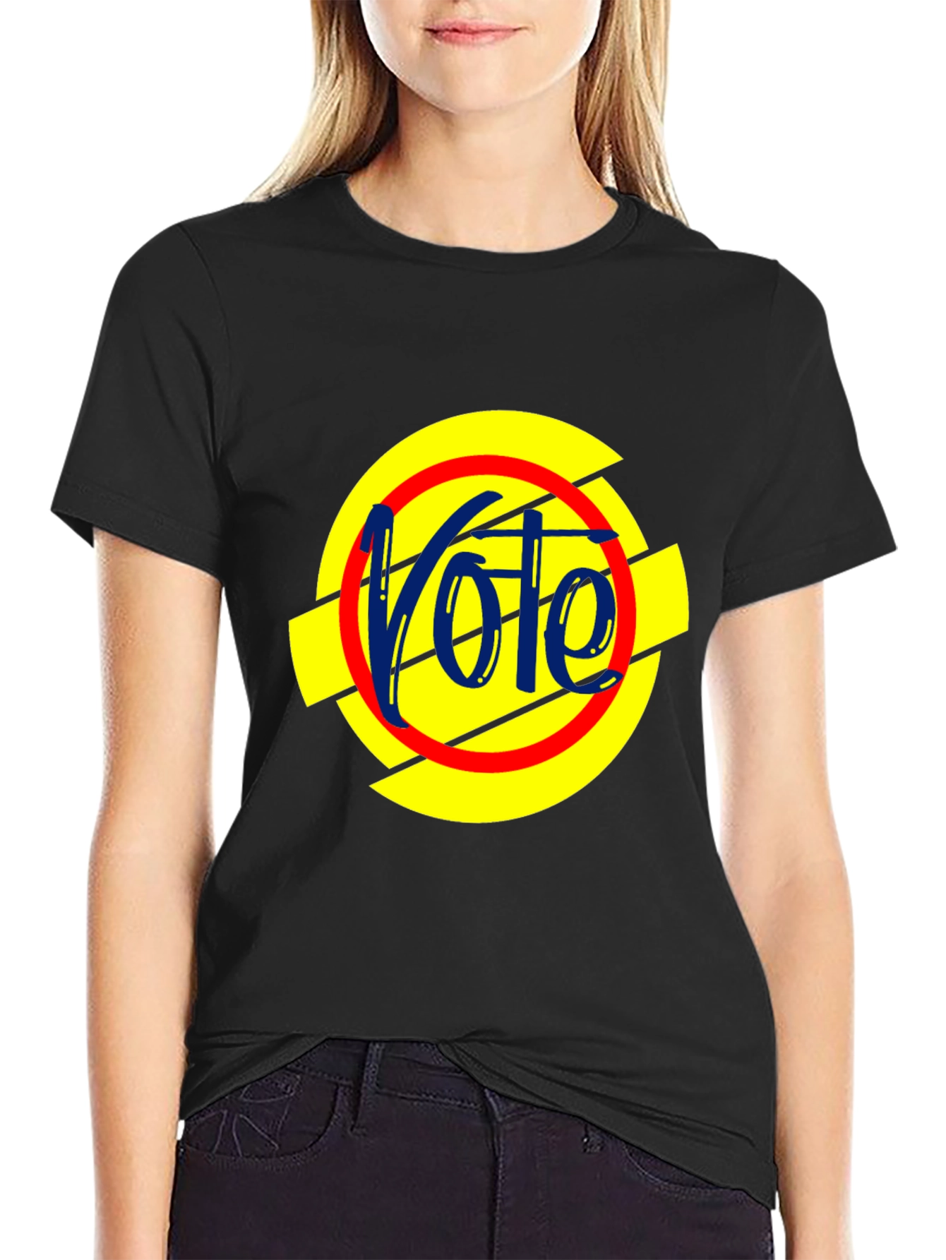 Vote Design Black T-Shirt