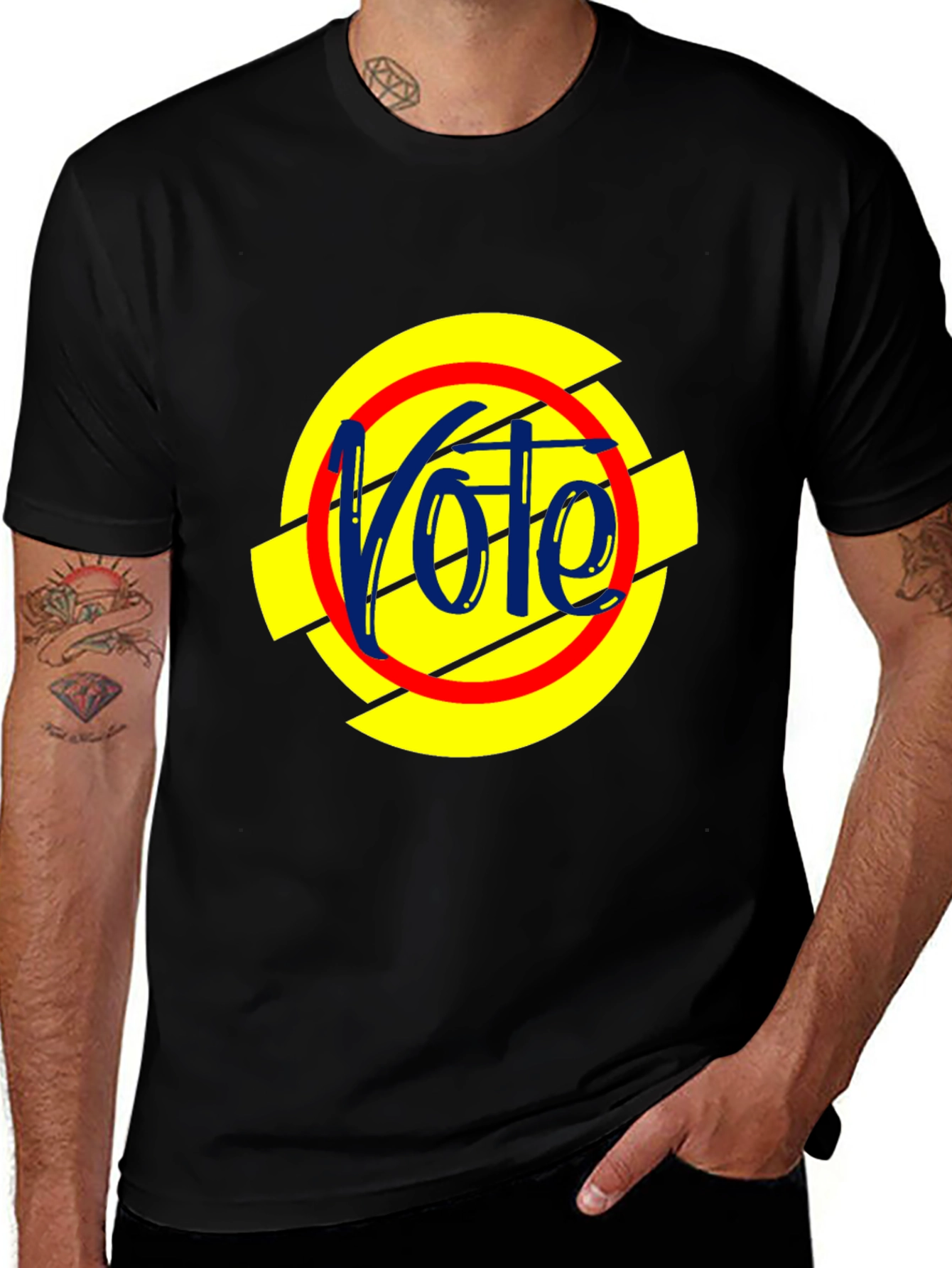 Vote Design Black T-Shirt