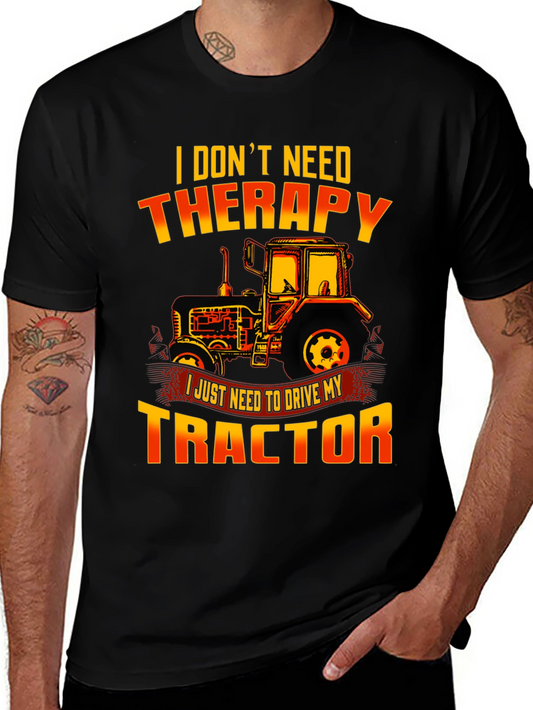 Funny Tractor Therapy T-Shirt