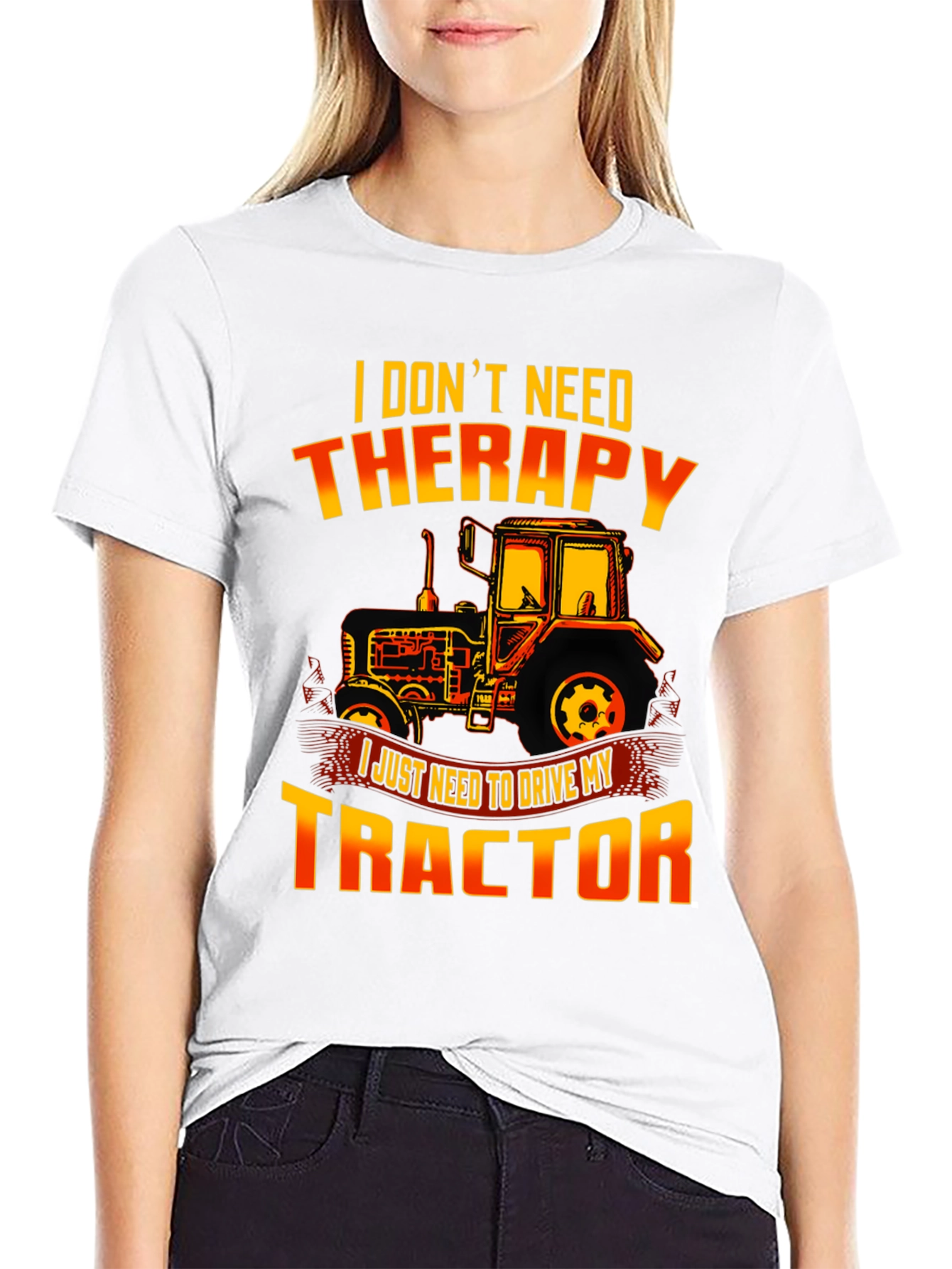 Funny Tractor Therapy T-Shirt