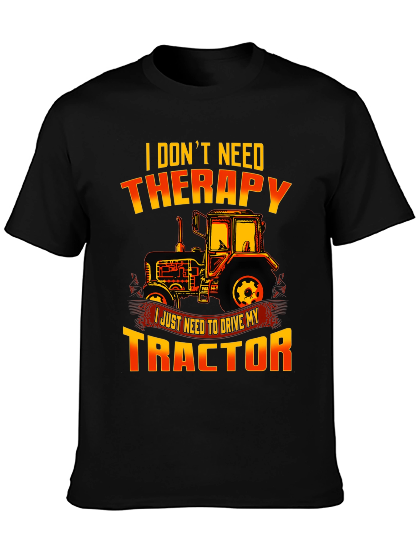 Funny Tractor Therapy T-Shirt