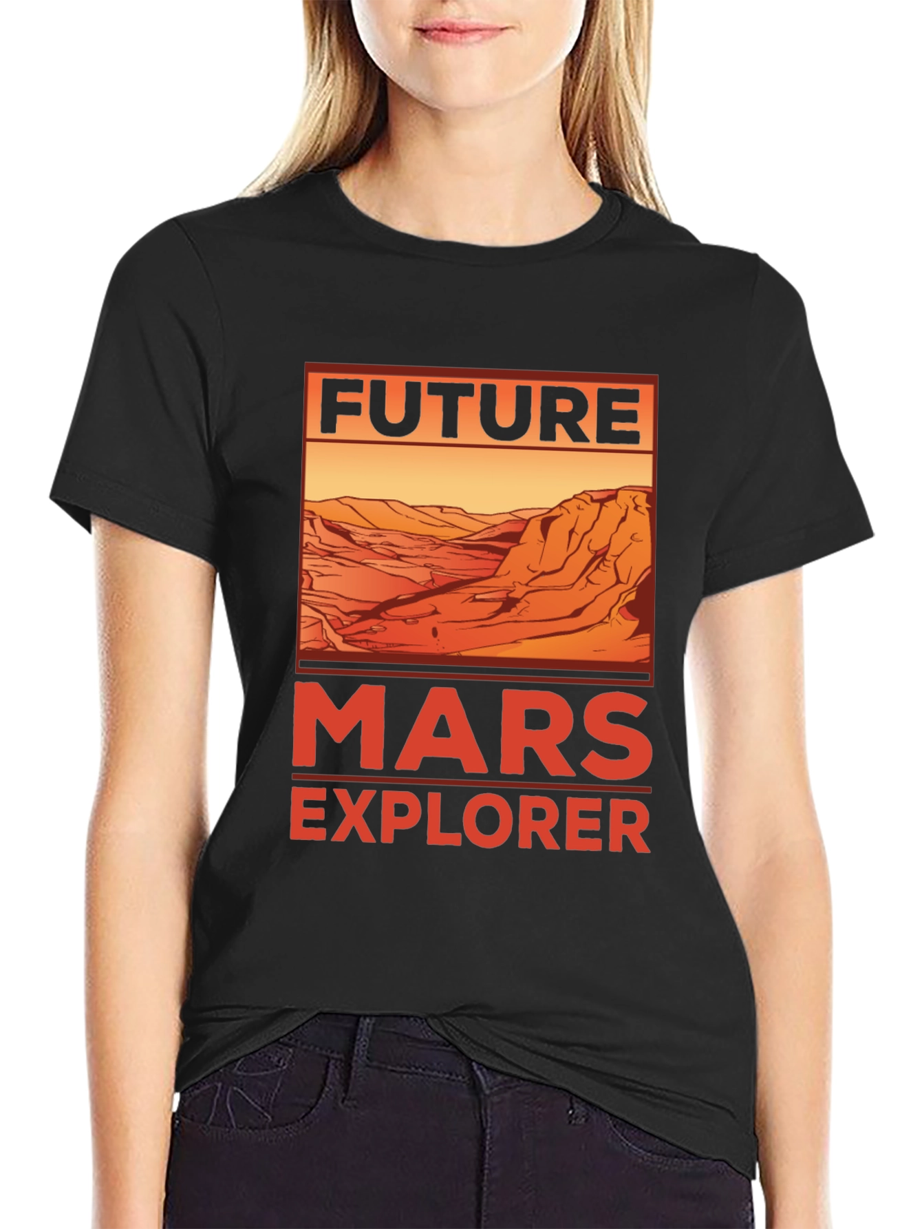 Future Mars Explorer Graphic T-Shirt
