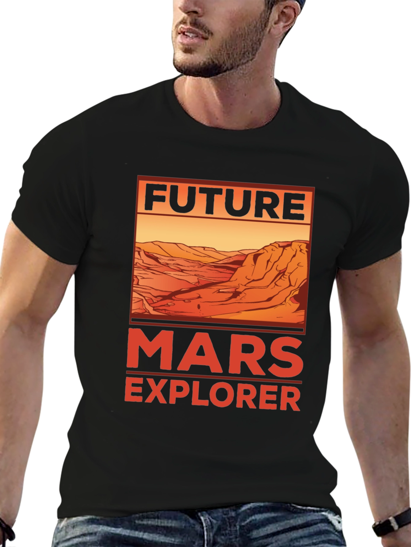 Future Mars Explorer Graphic T-Shirt